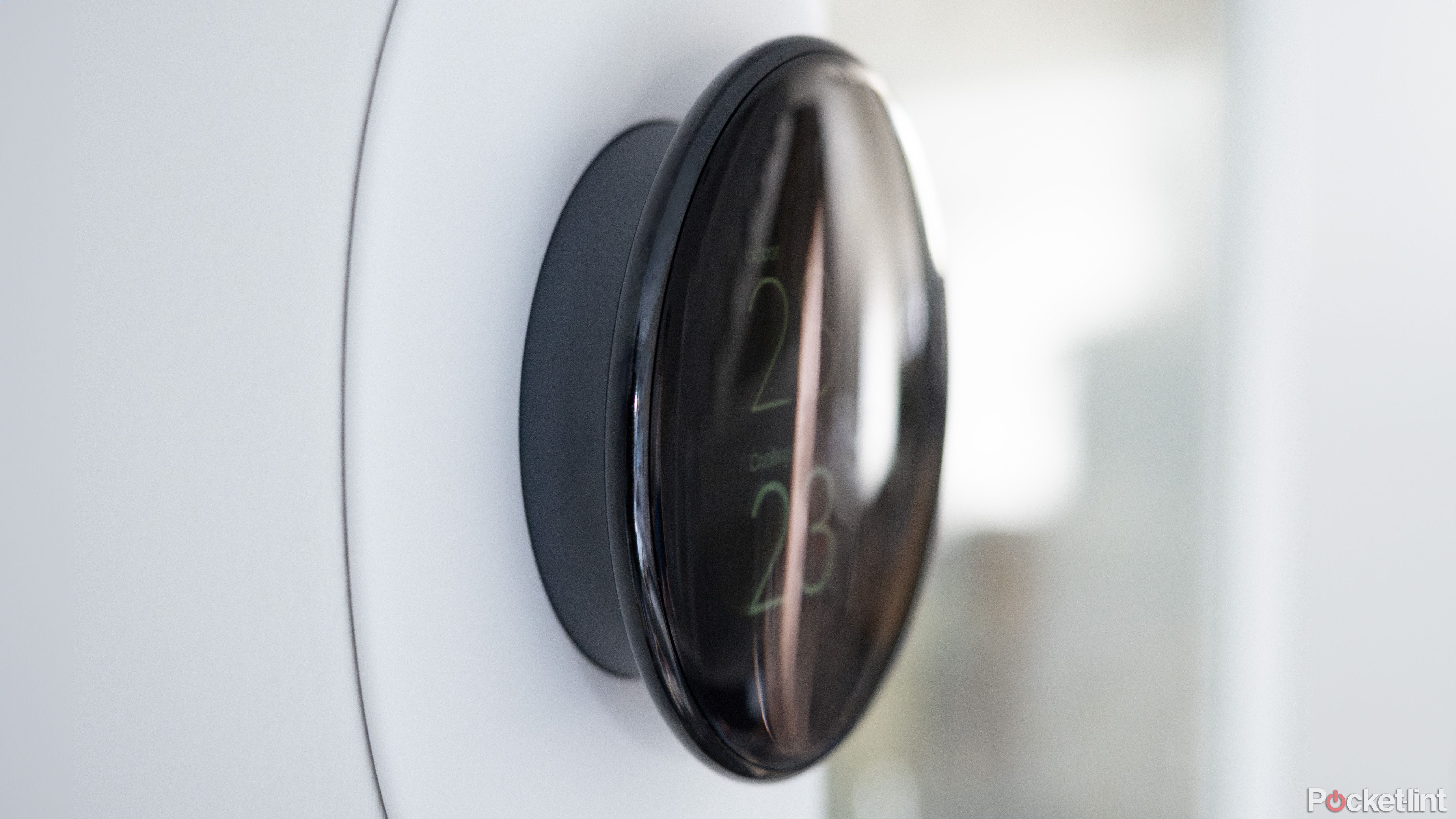 The 4th gen Nest Learning Thermostat from the side