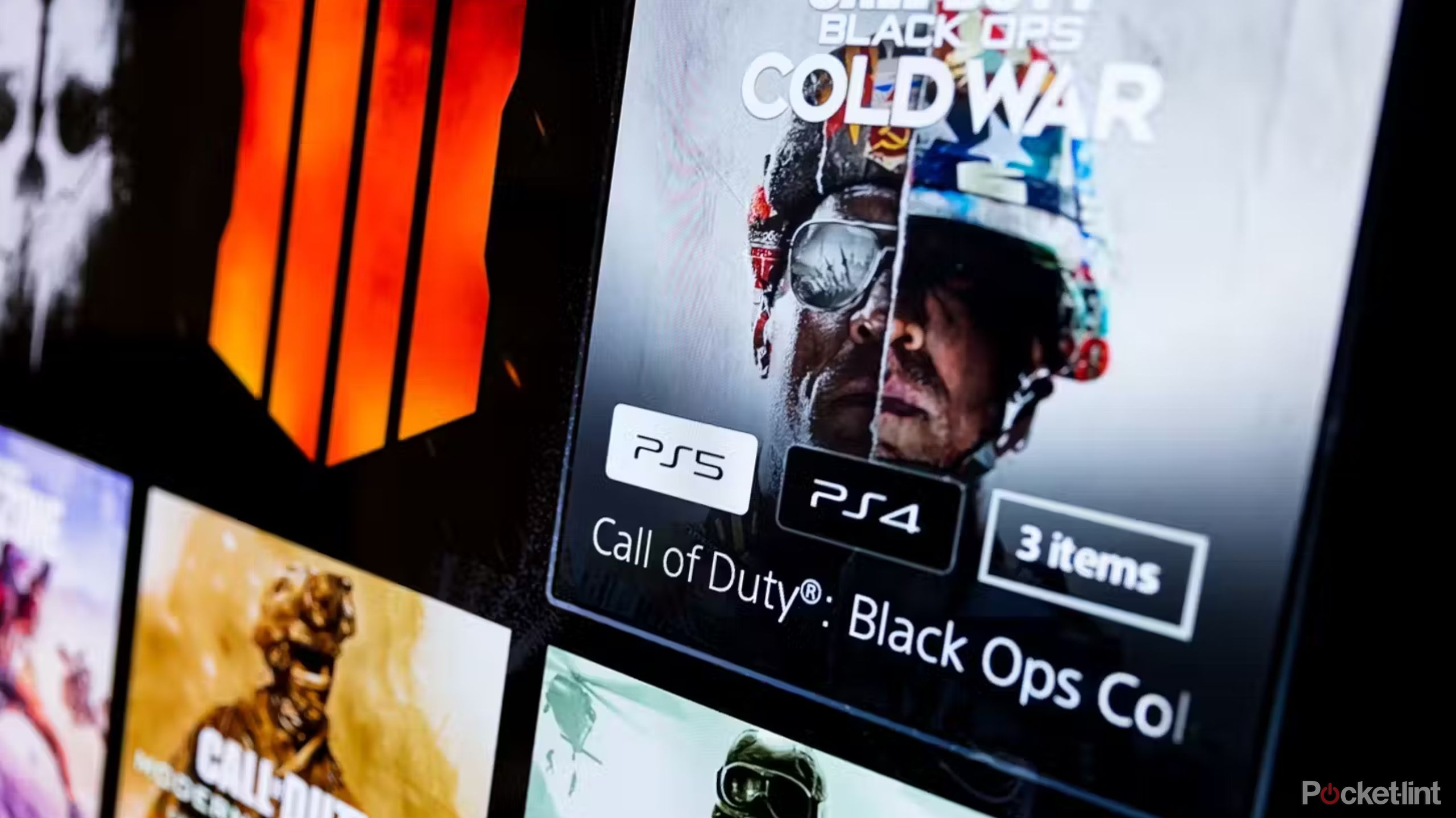 Bloco de jogo Call of Duty Black Ops Cold War no PS5