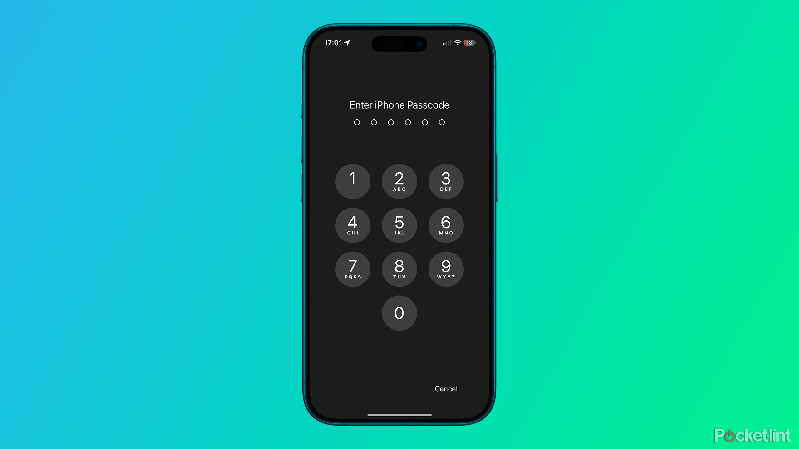 Enter passcode in iOS 18 on iPhone 15 Pro