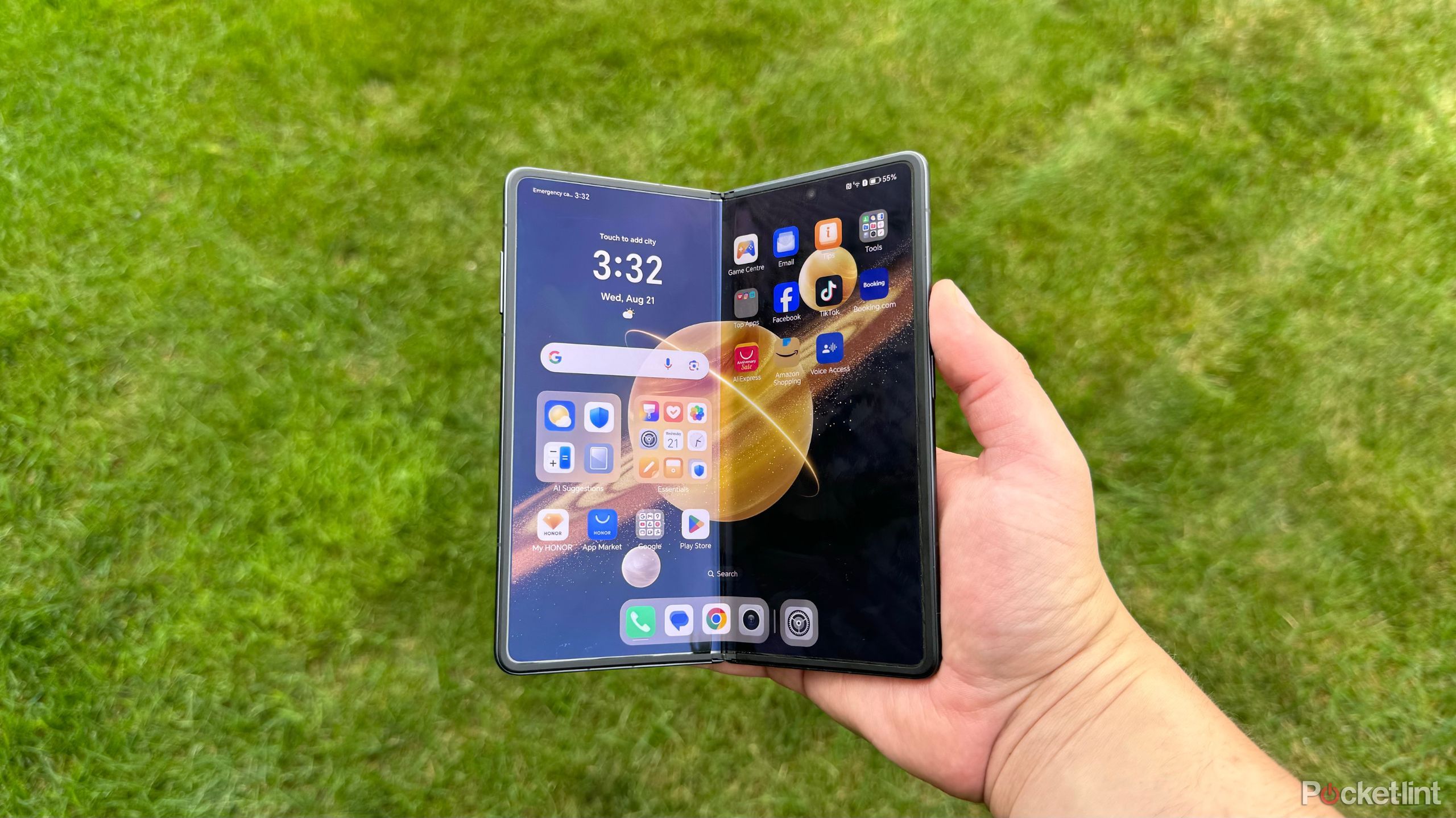 Honor Magic V3 being held outside