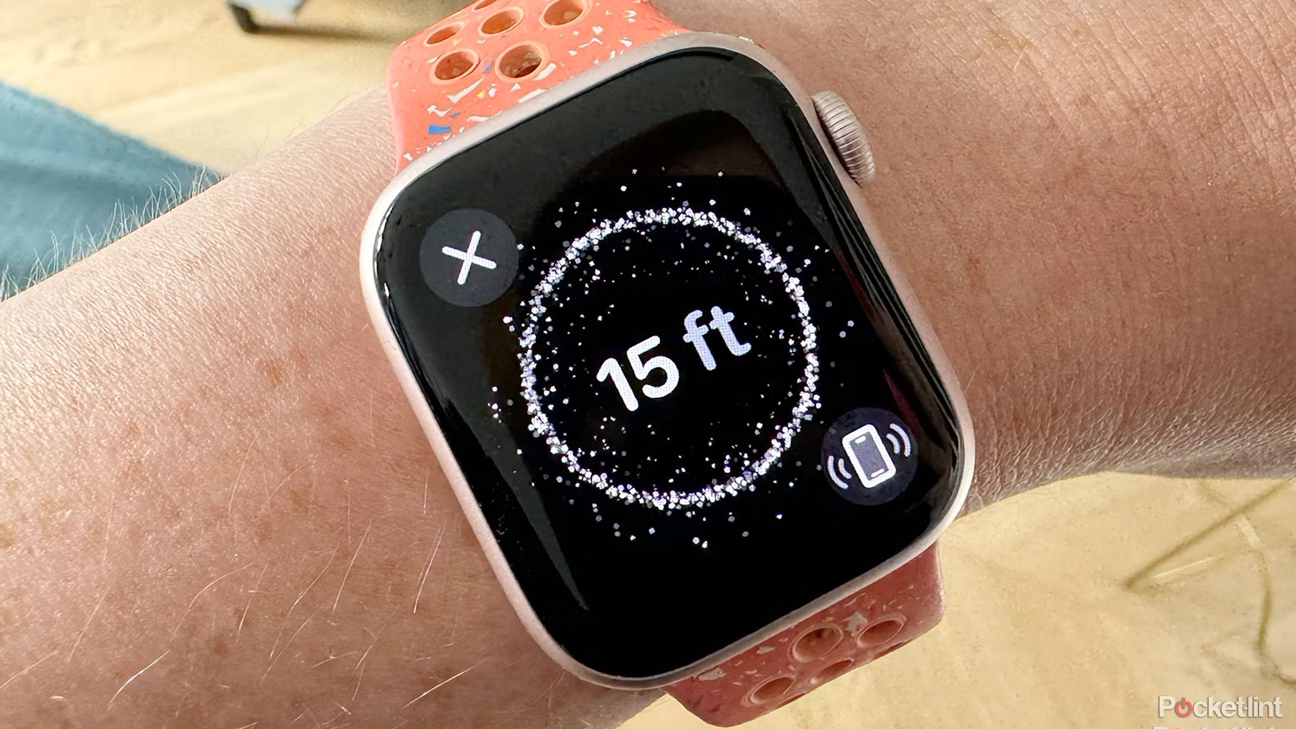 Using Precision Finding on an Apple Watch Series 9.