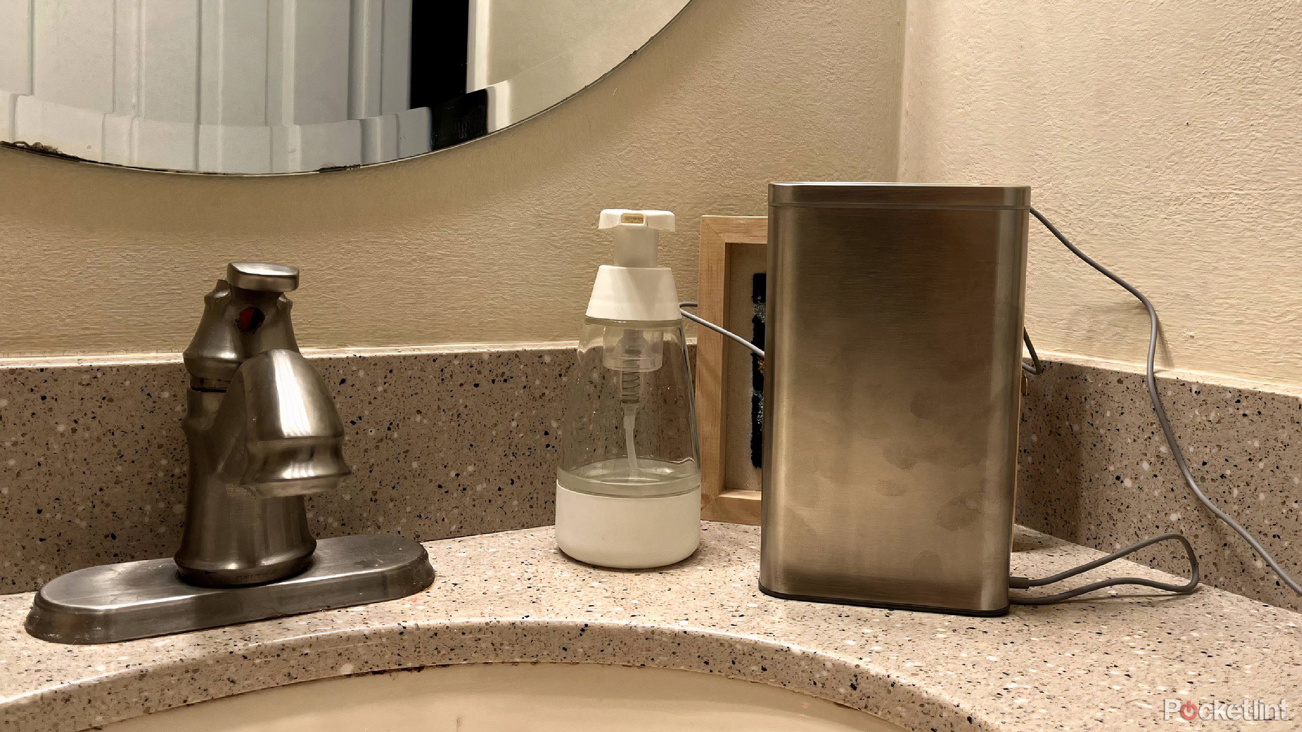 simplehuman cleanstation in a bathroom