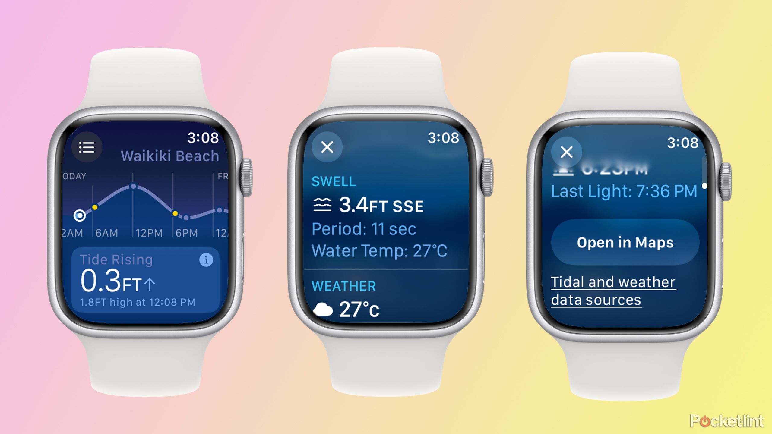 watchOS 11 Tides app screenshots