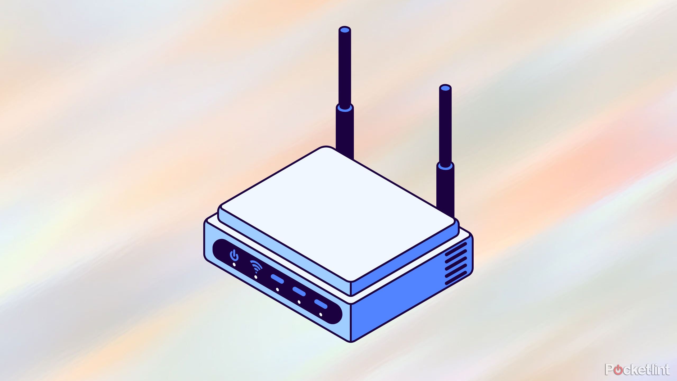 A cartoon Wi-Fi router. 