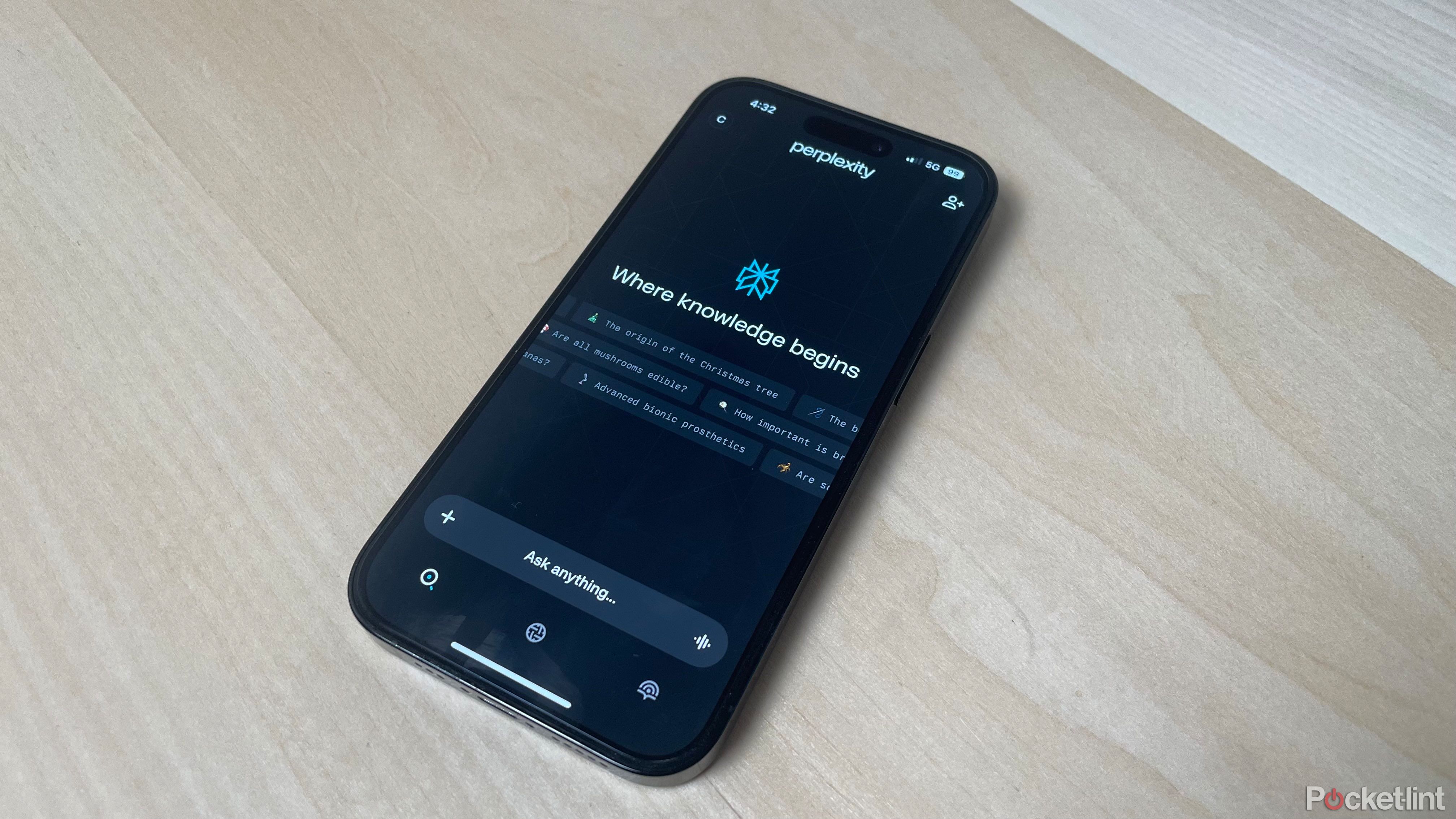Perplexity app on iPhone