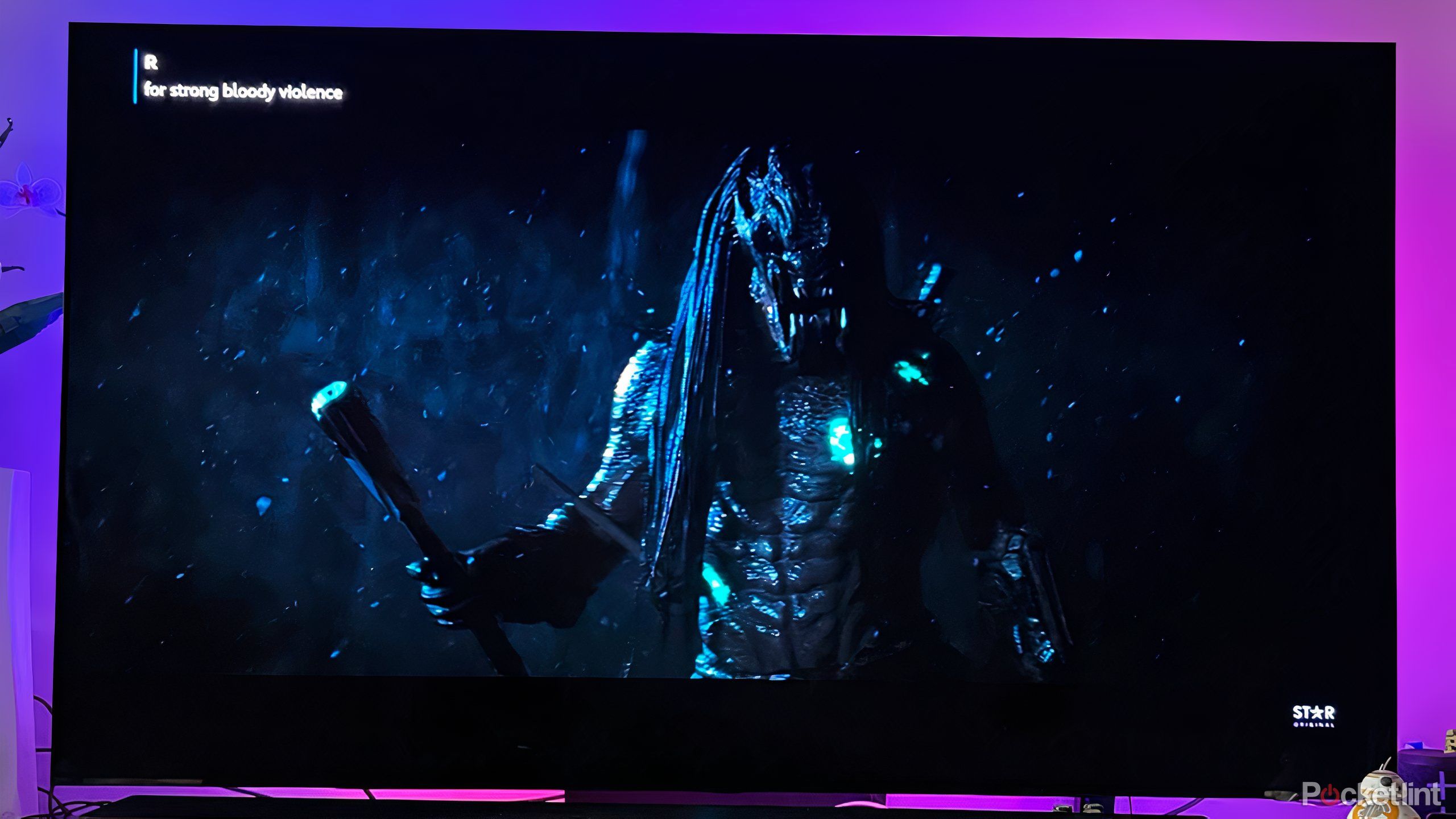 Screenshot of movie Prey on OLED TV