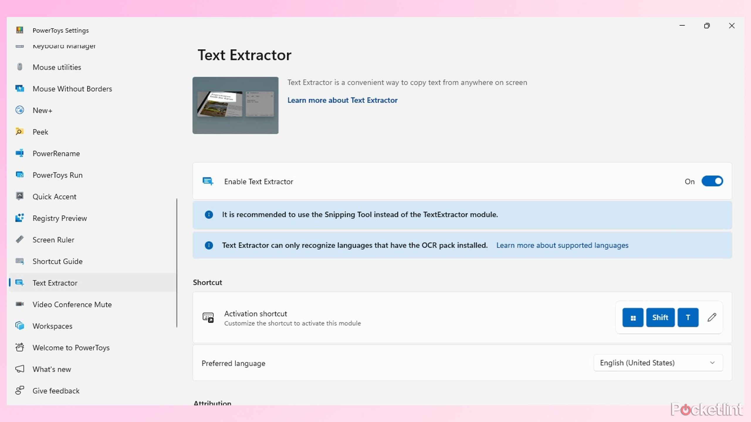 PowerToys Text Extractor