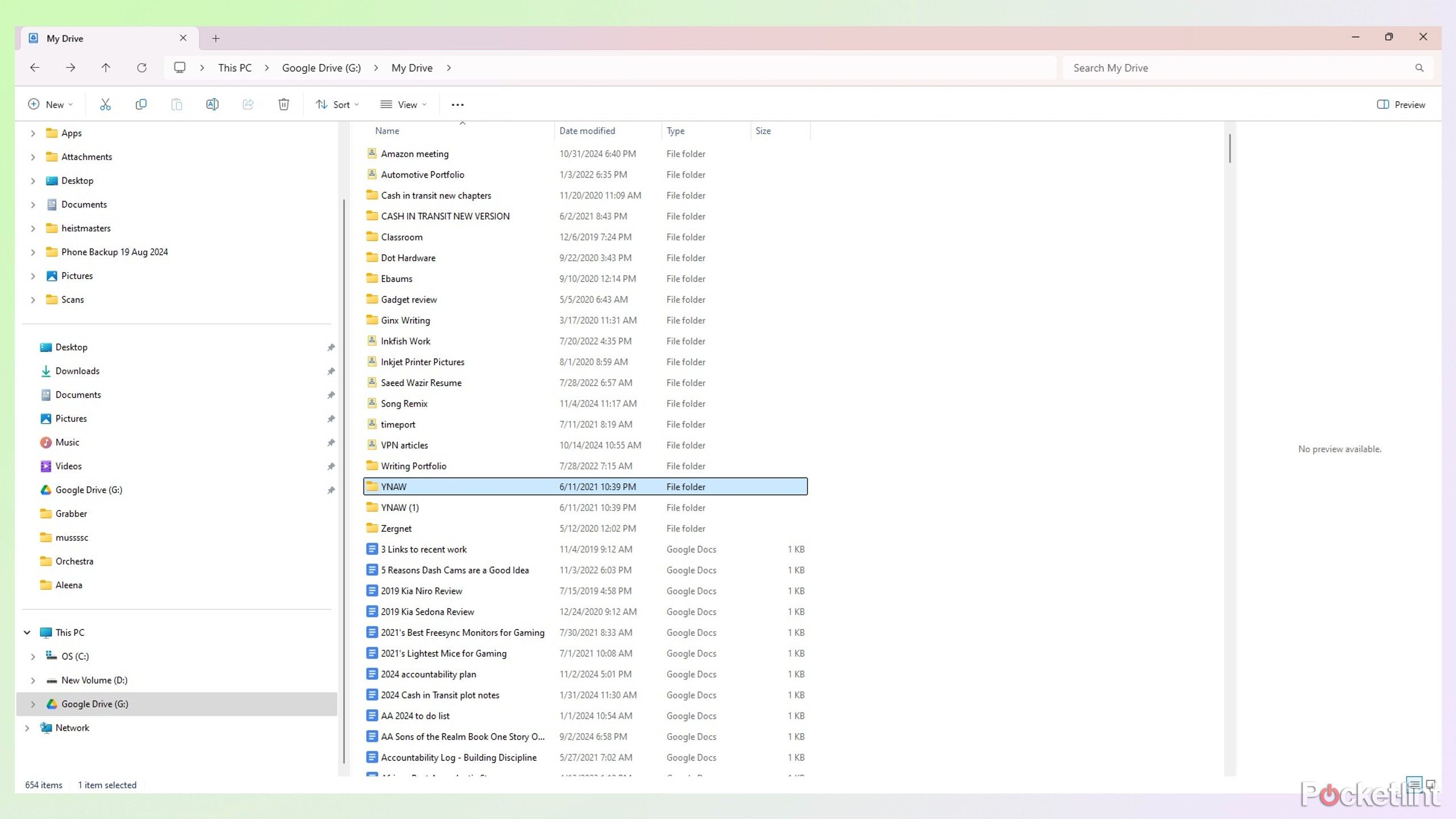 Google Drive Windows Explorer