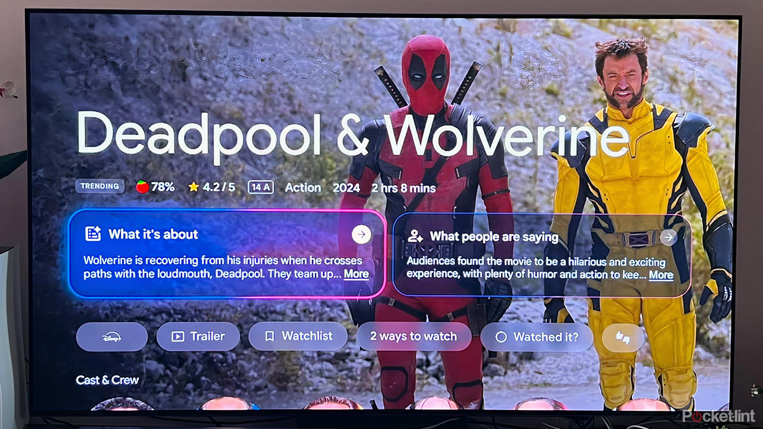 Google TV Streamer page for Deadpool & Wolverine