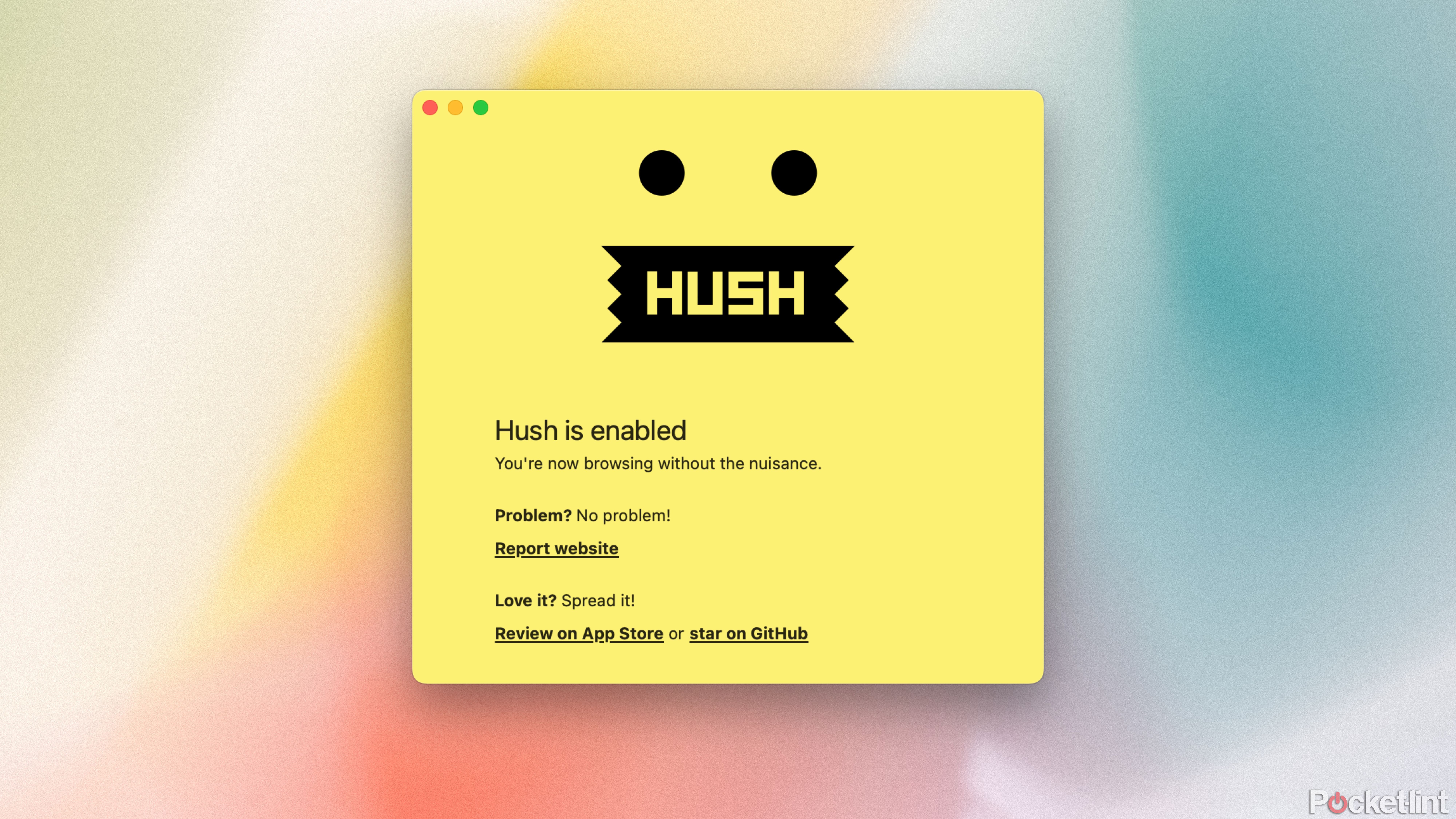 Hush screenshot