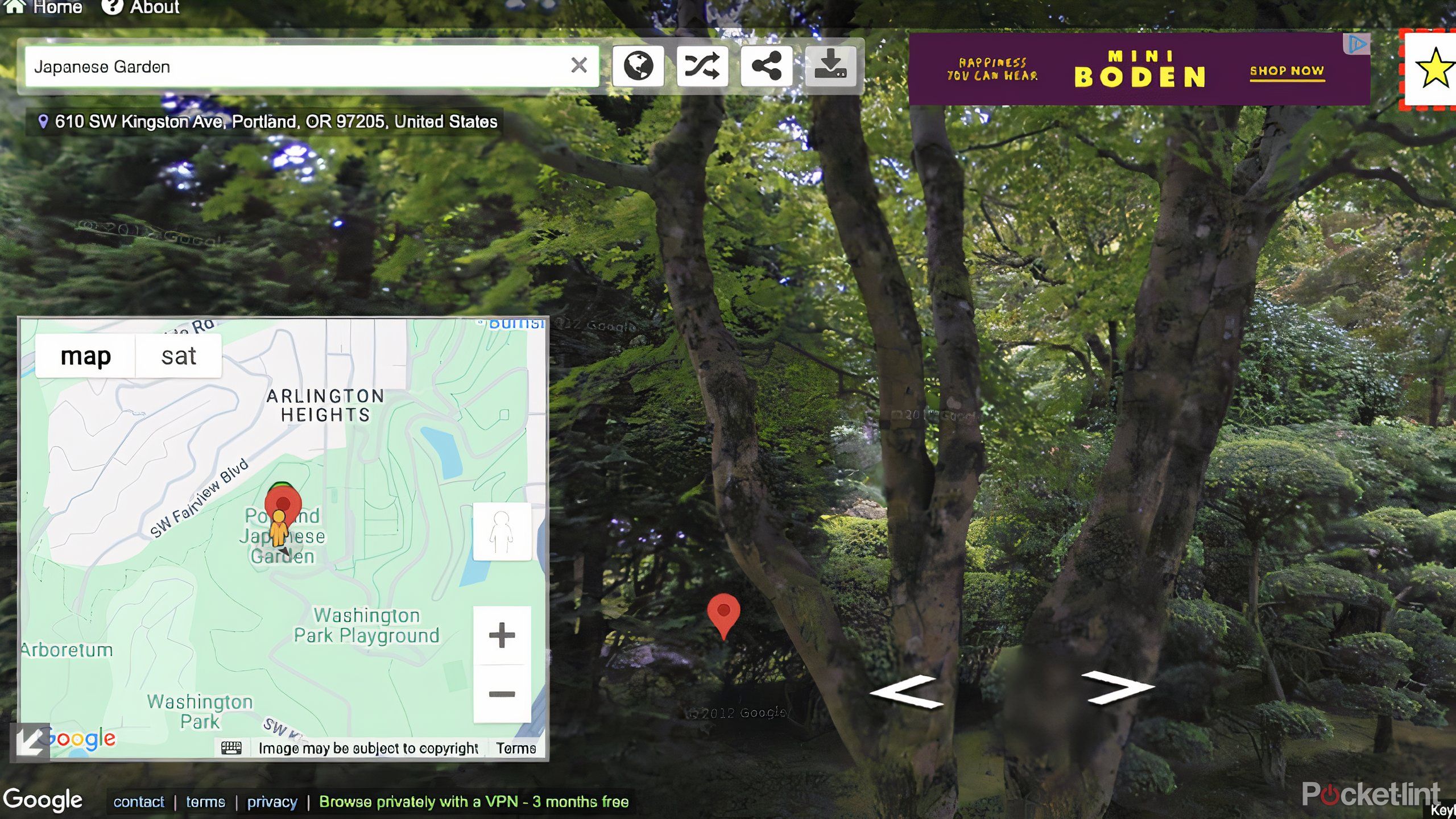 instant street view of Japanese Garden