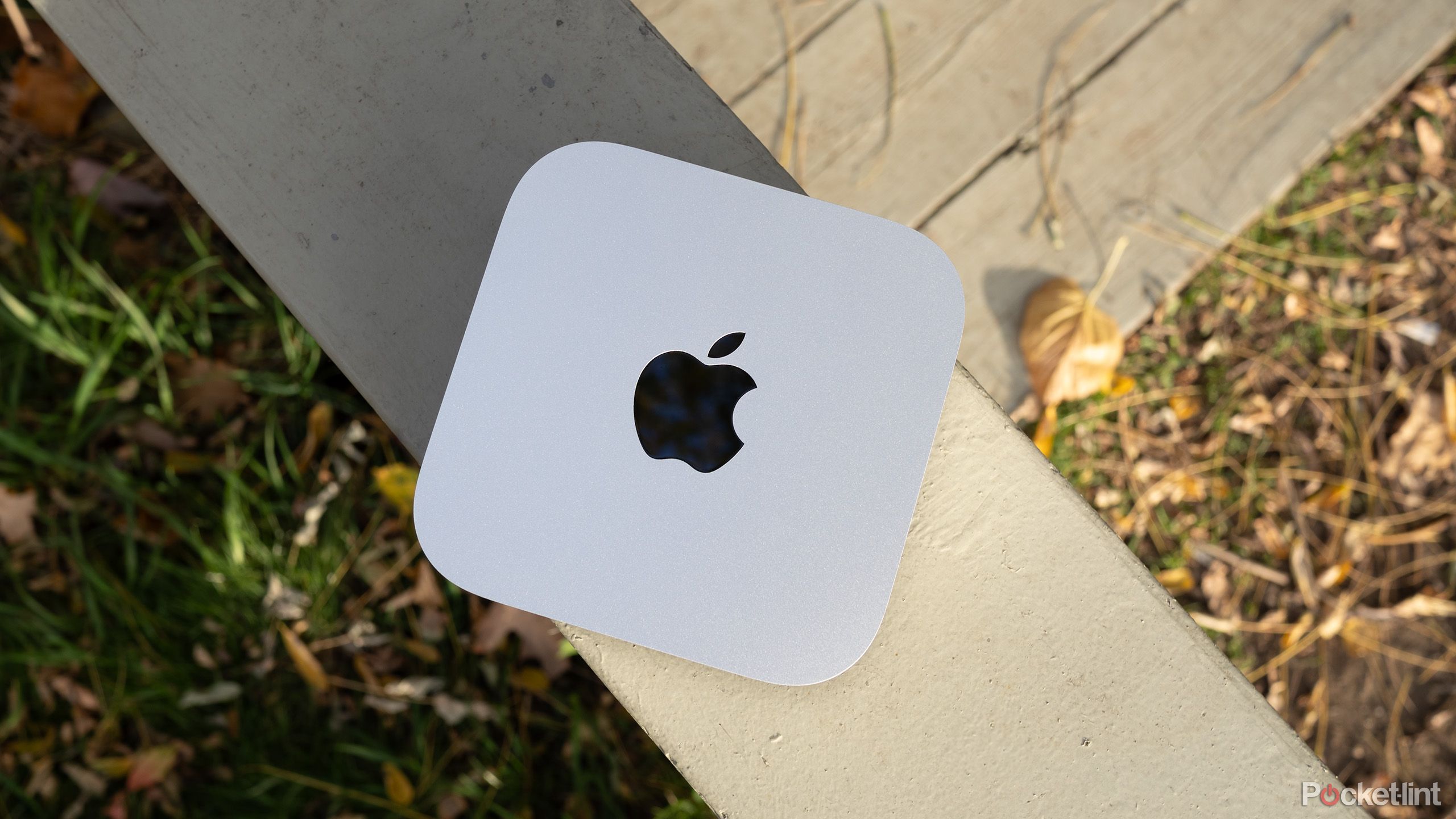 Looking down at the M4 Mac mini. 