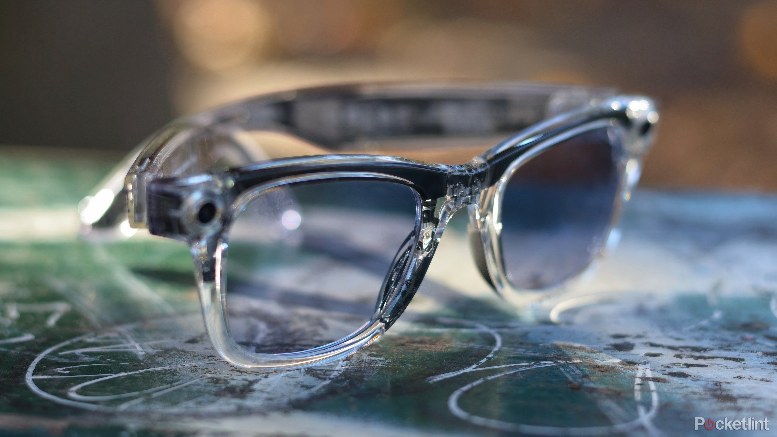 A close-up of the Meta Ray-Band smart glasses.