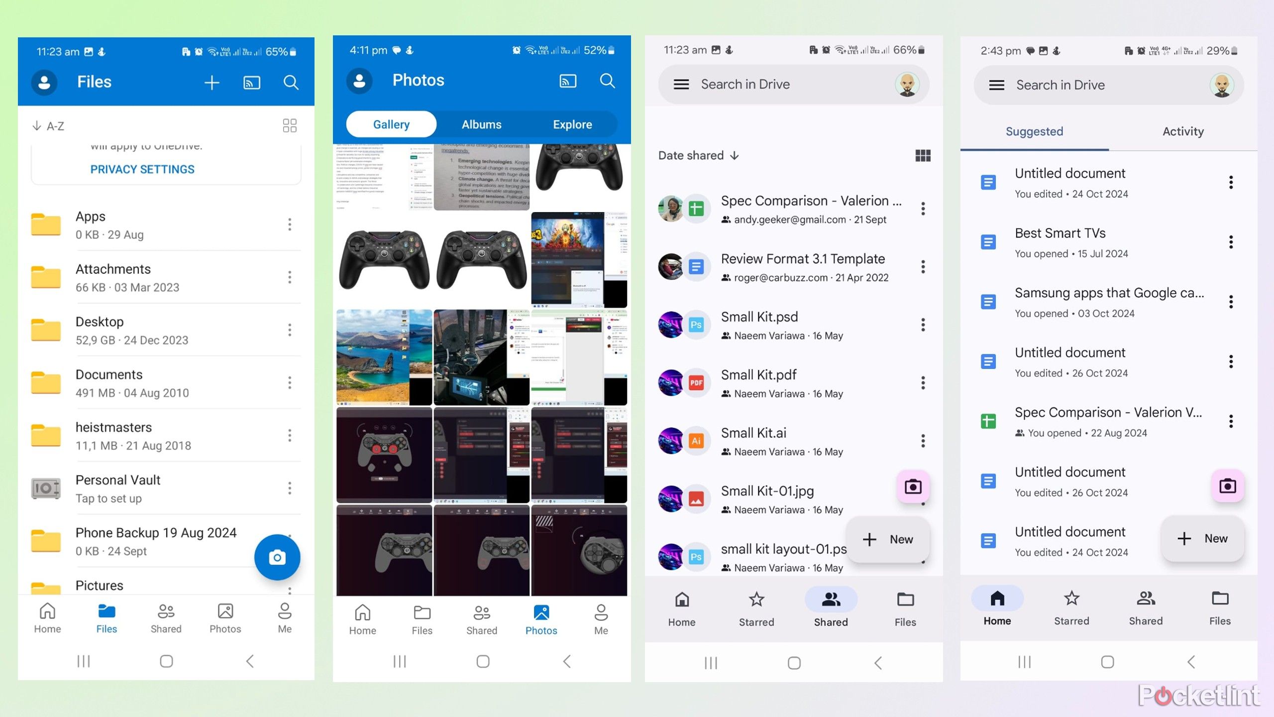 OneDrive and Google Drive Mobile