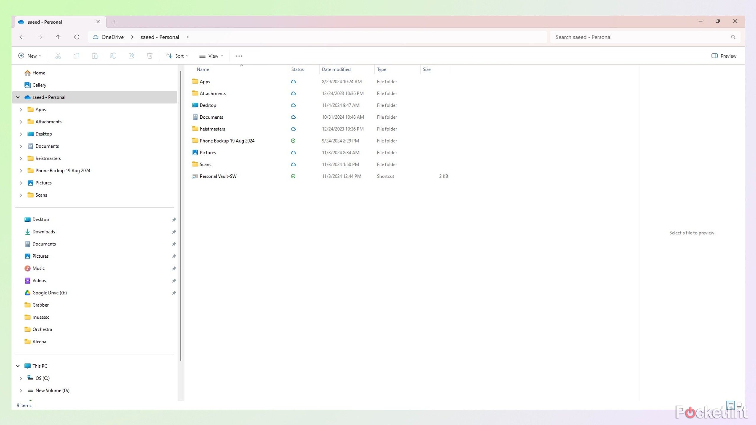 OneDrive Windows Explorer