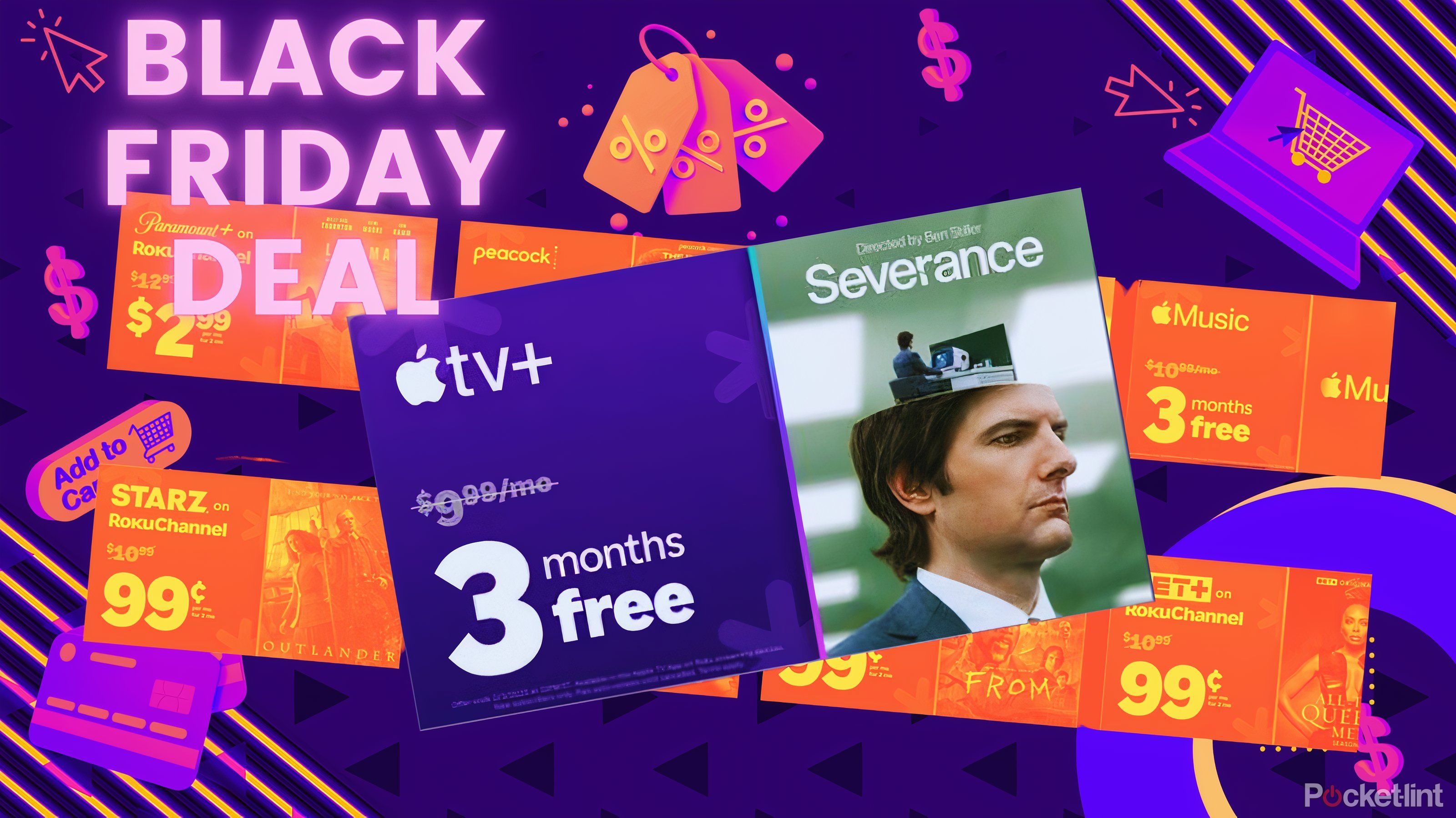 Roku has a three months free deal for Apple TV