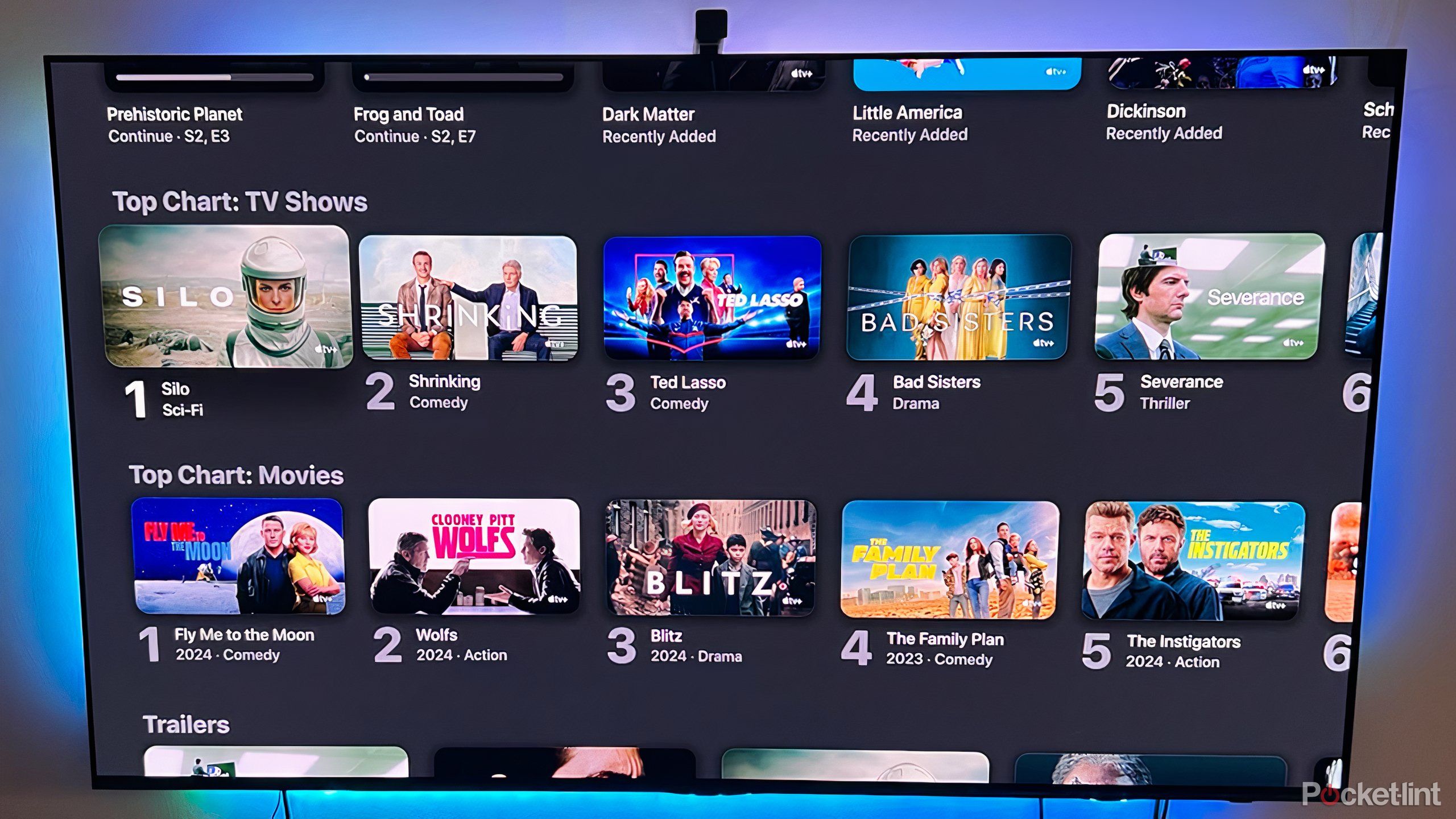 Apple TV+ carousels. 