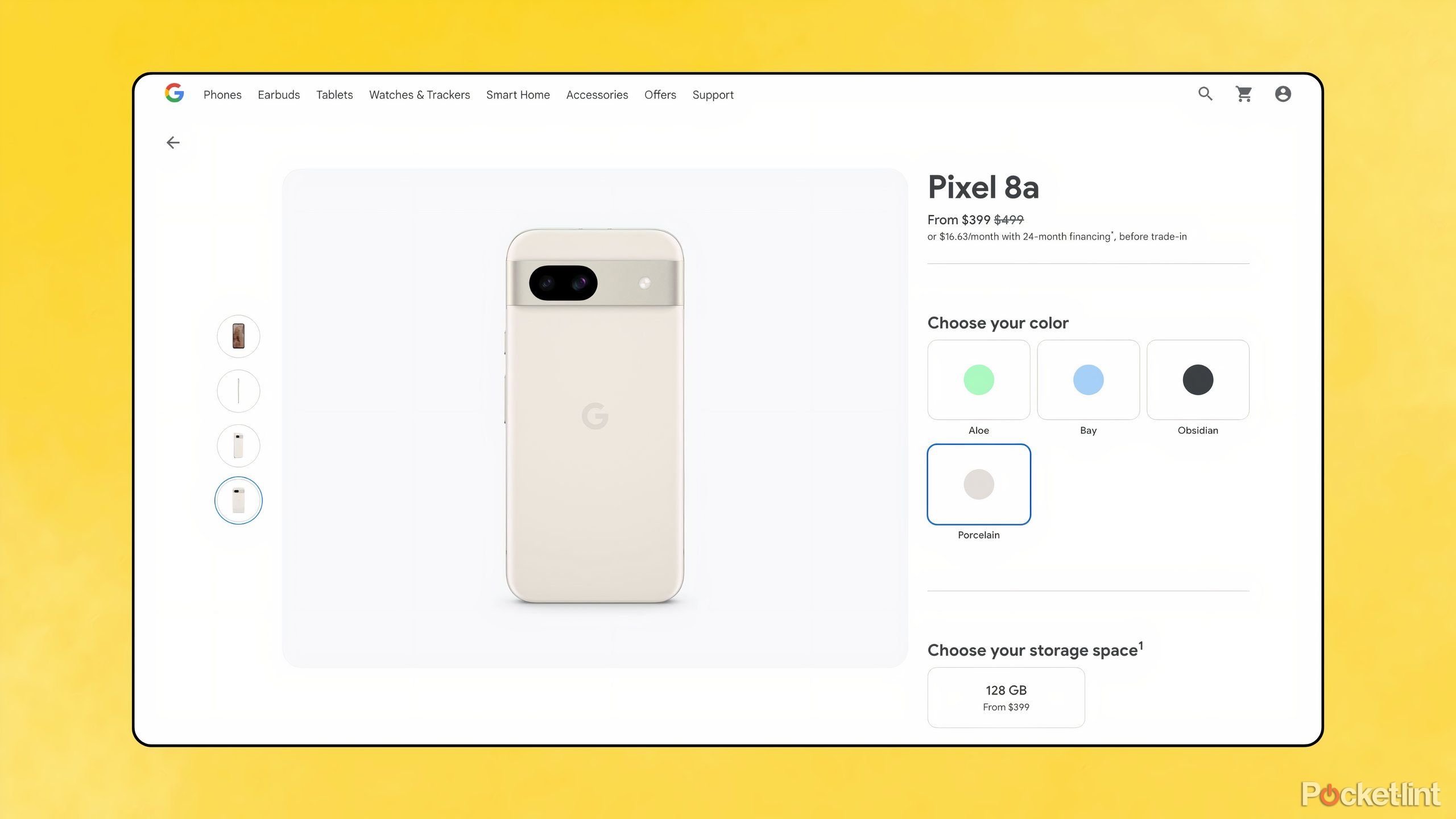 Google Pixel 8a Google Store screenshot