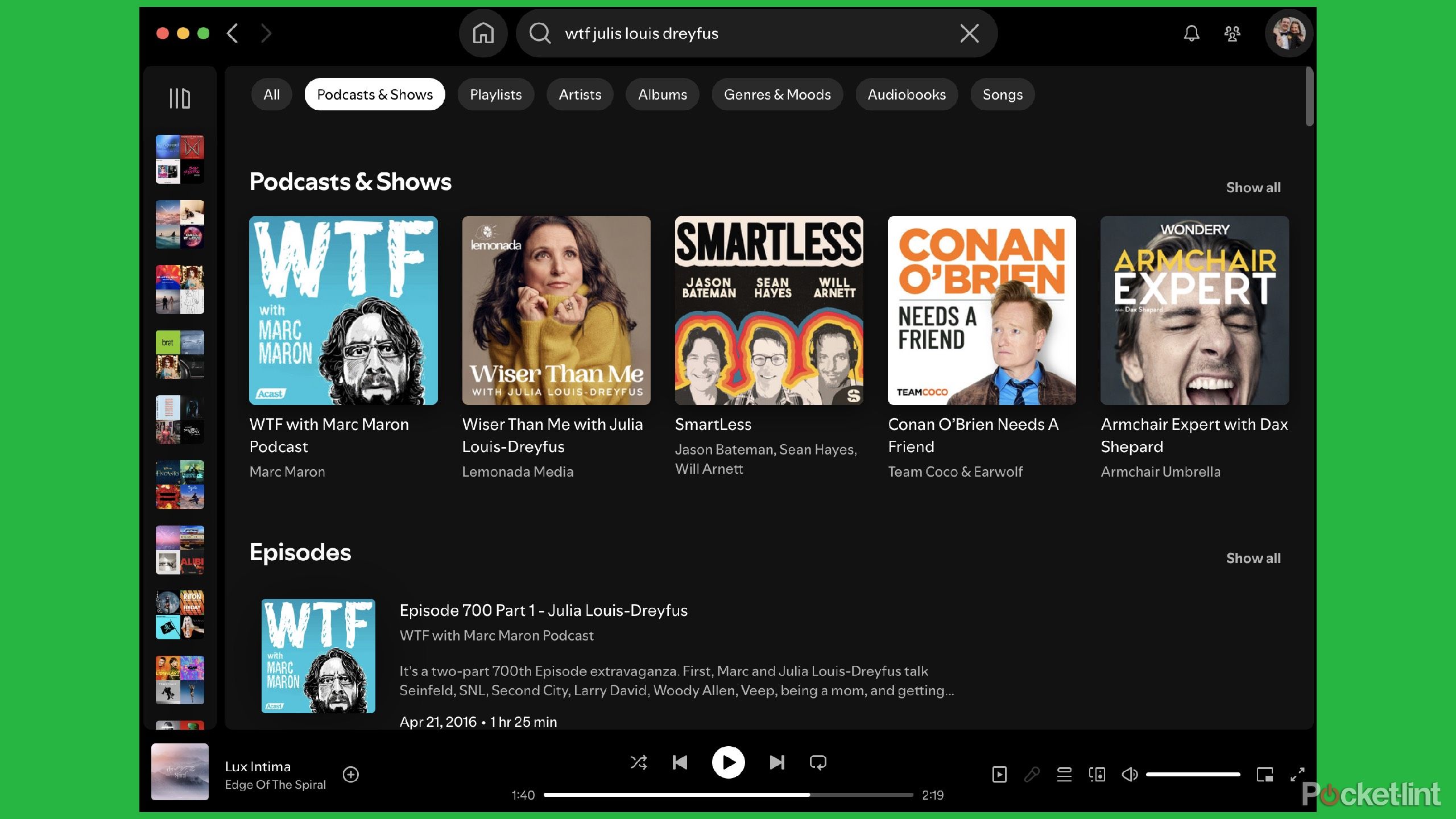 Spotify search podcasts. 