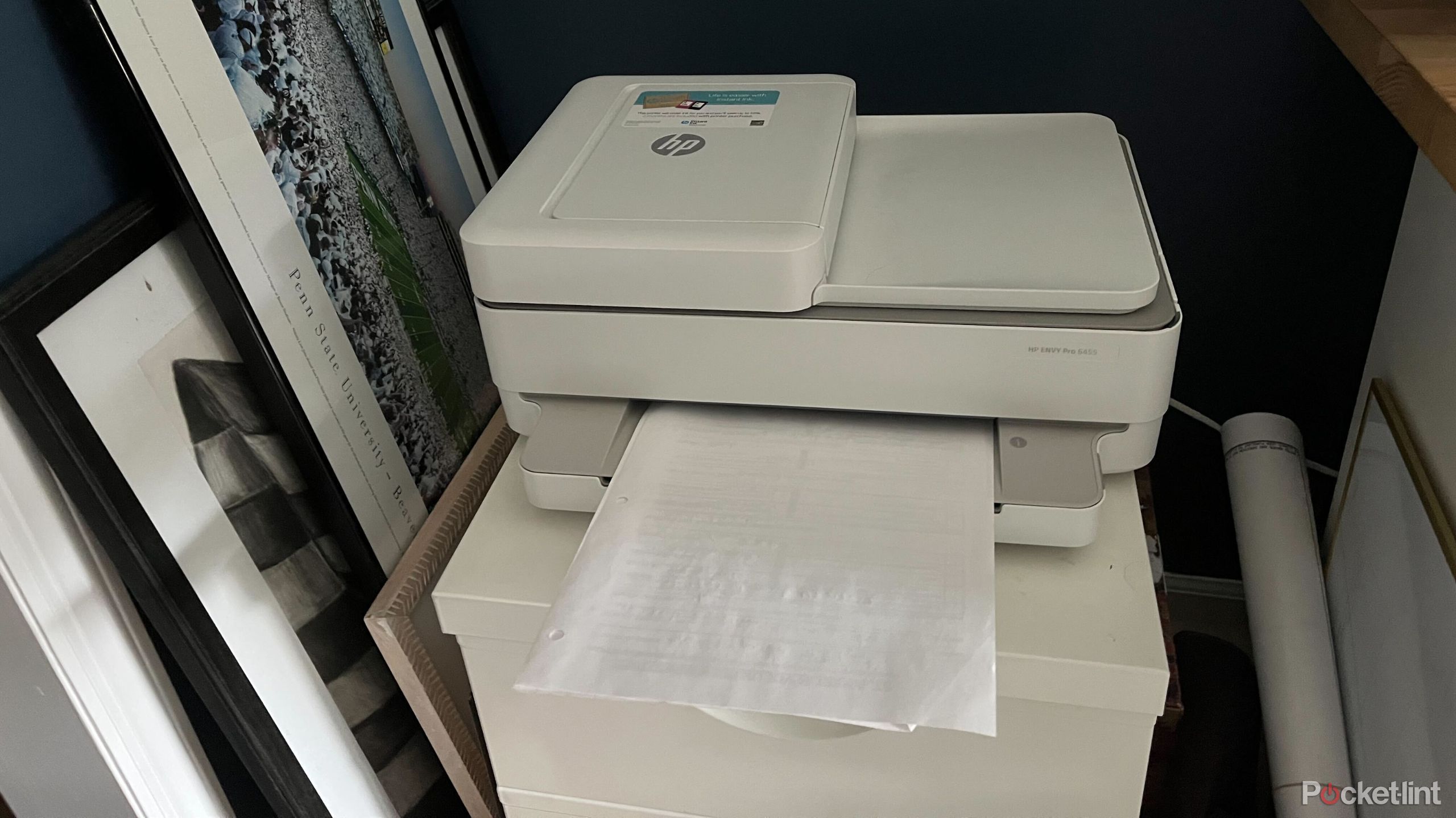 HP Envy Pro printing documents. 