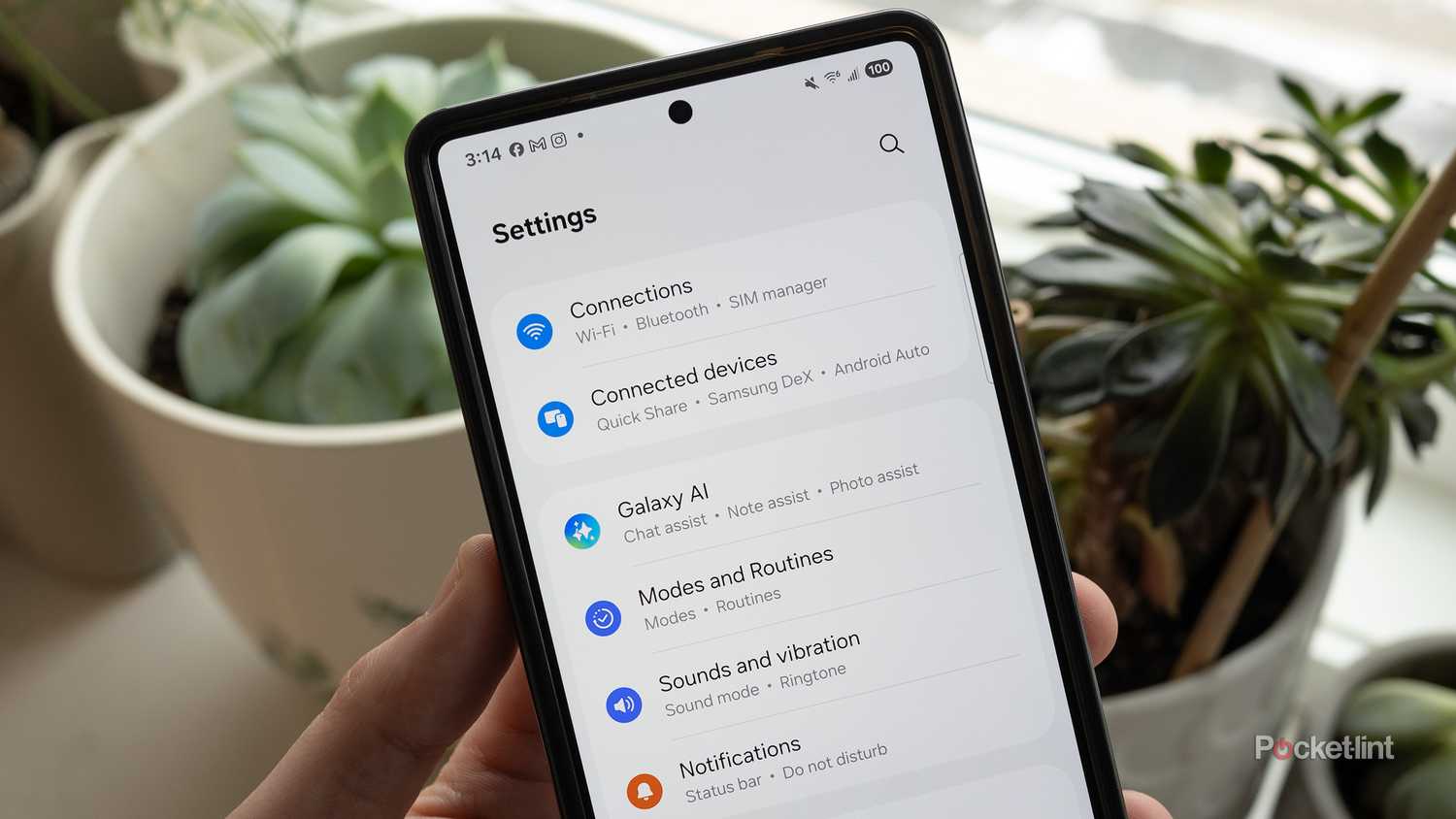 Galaxy S25 Ultra settings.