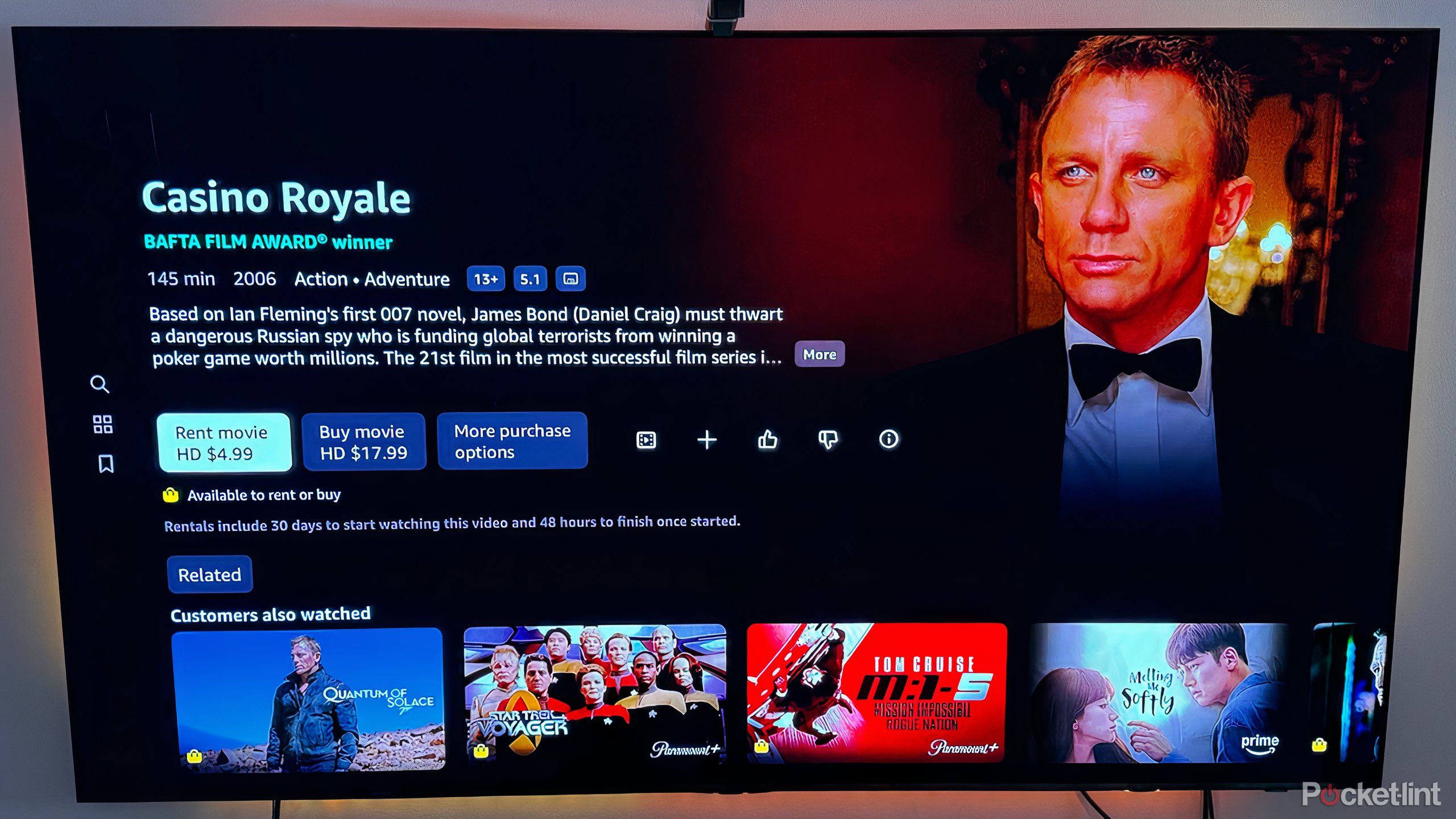 Casino Royale viewing options on Amazon Prime Video