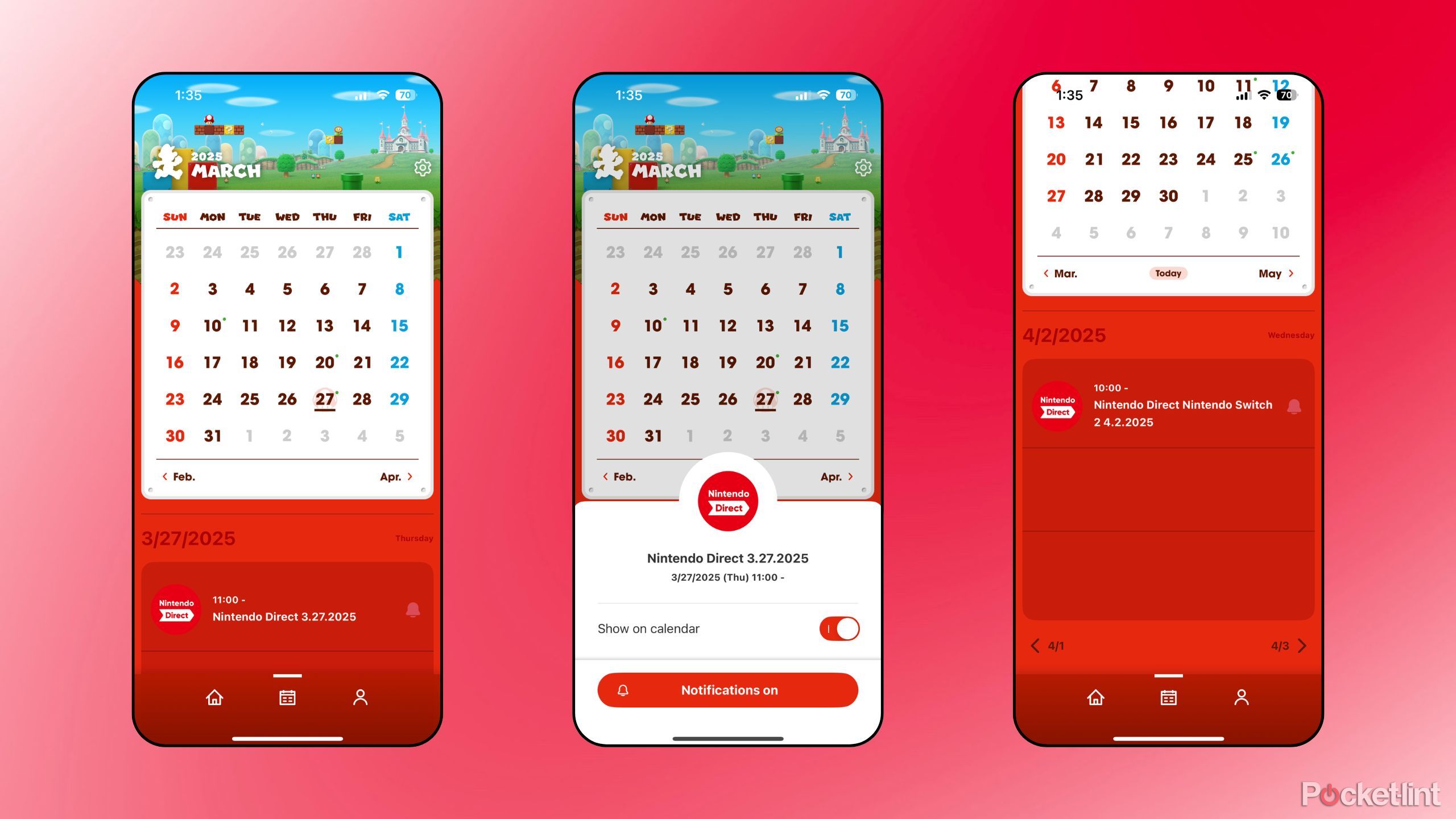 Event Schedule and Animated Calendar screenshots