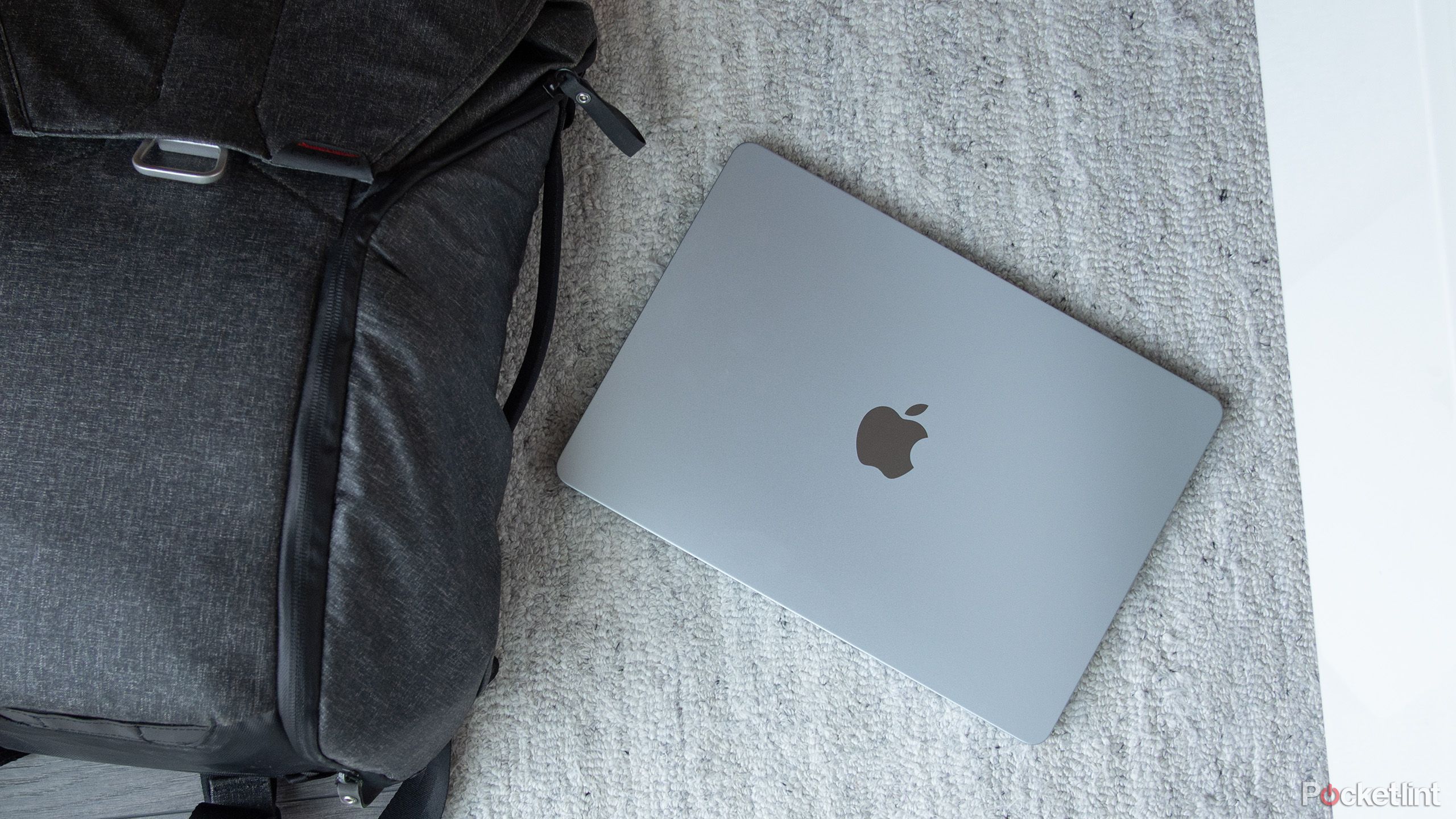 M4 MacBook Air on the floor