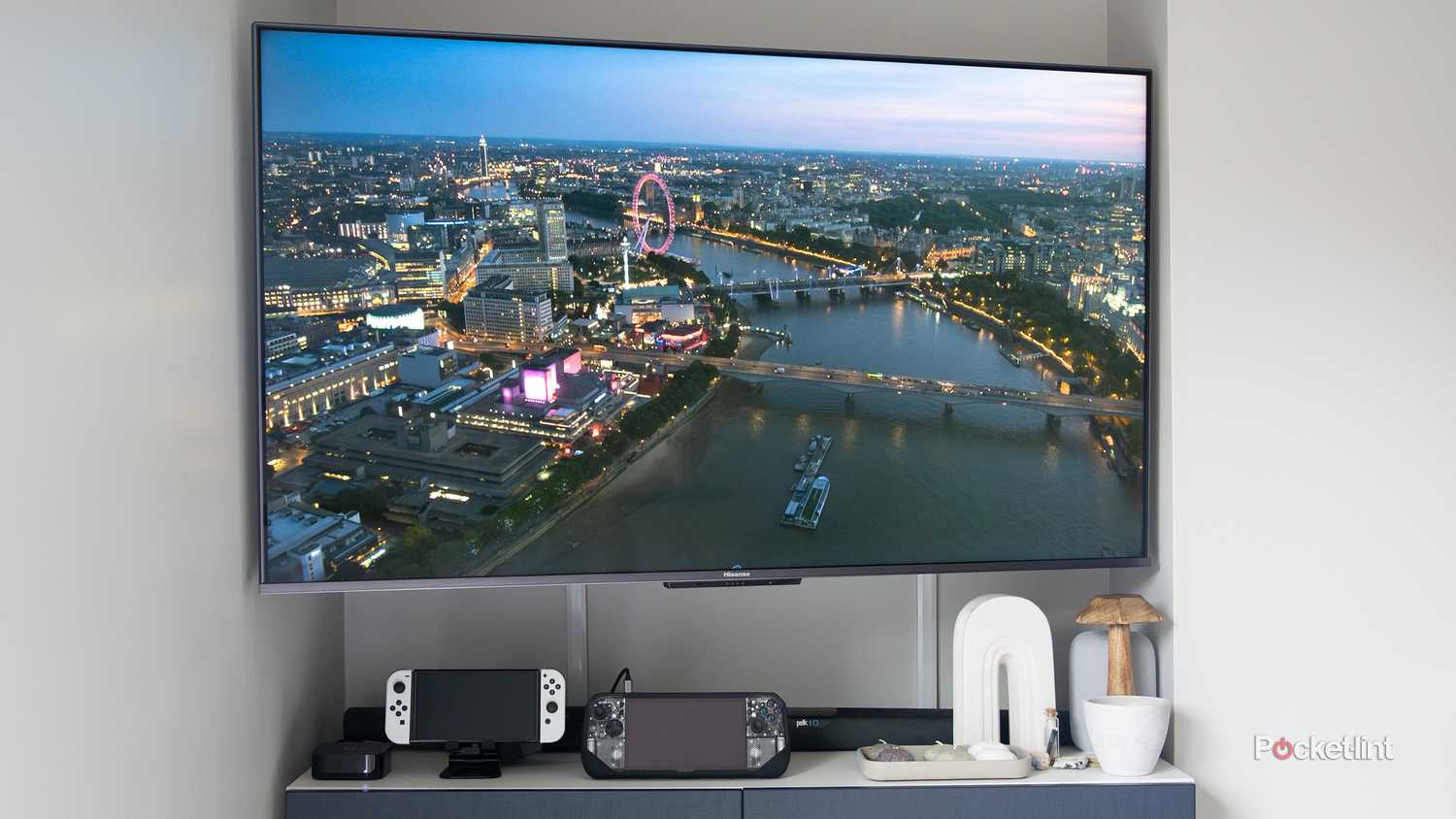 An Apple TV 4K screensaver. 