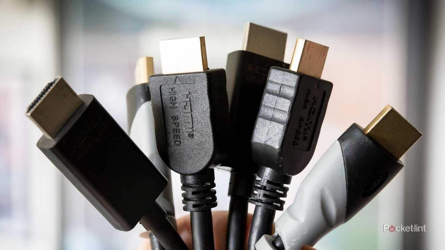 A grip of HDMI cables.