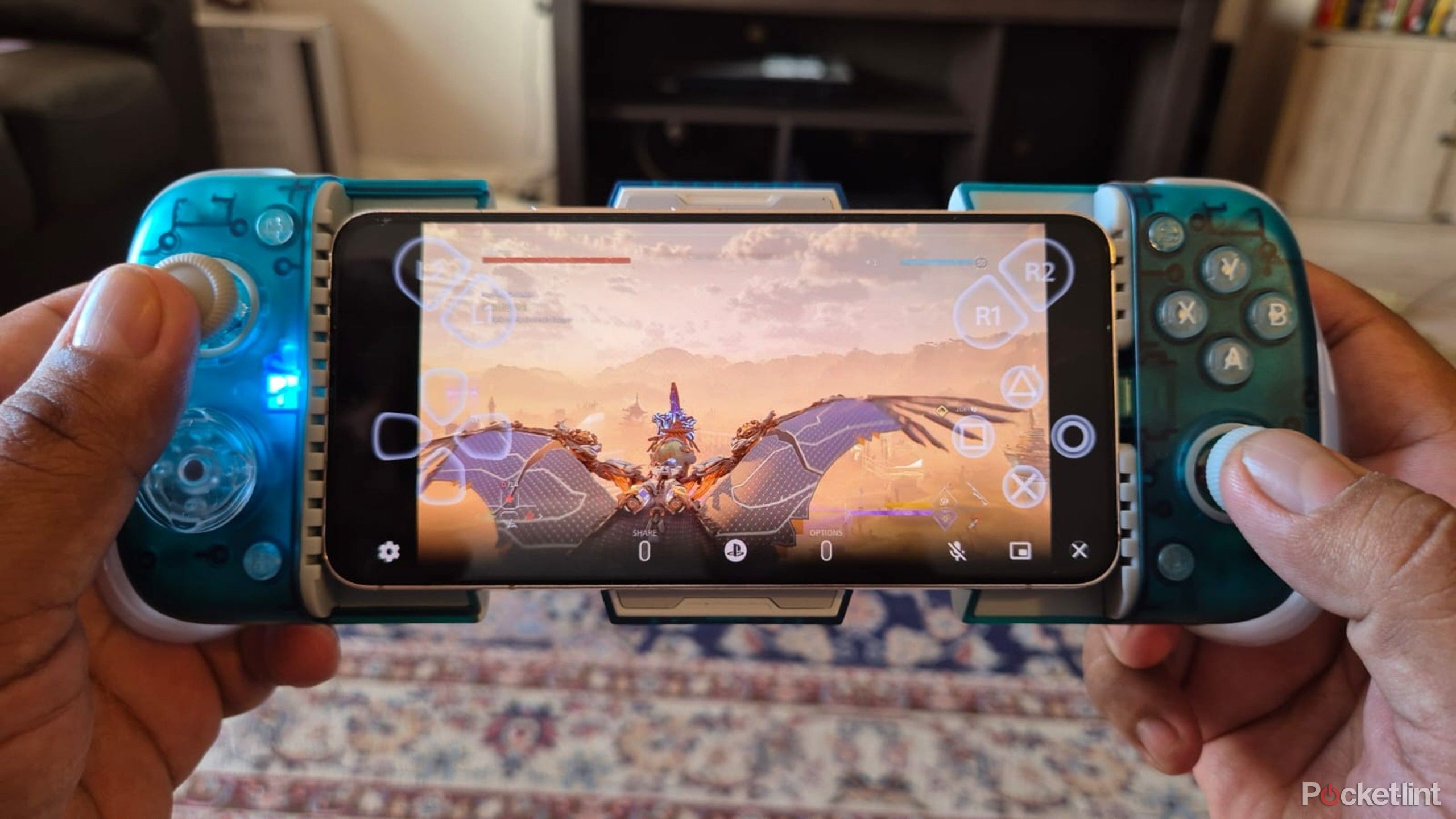 Horizon on an S22 converted into a gaming handheld. 