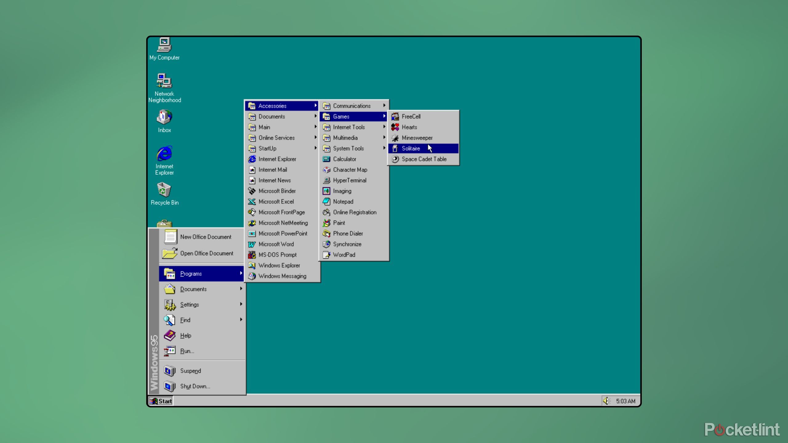 Windows 95 Start Menu