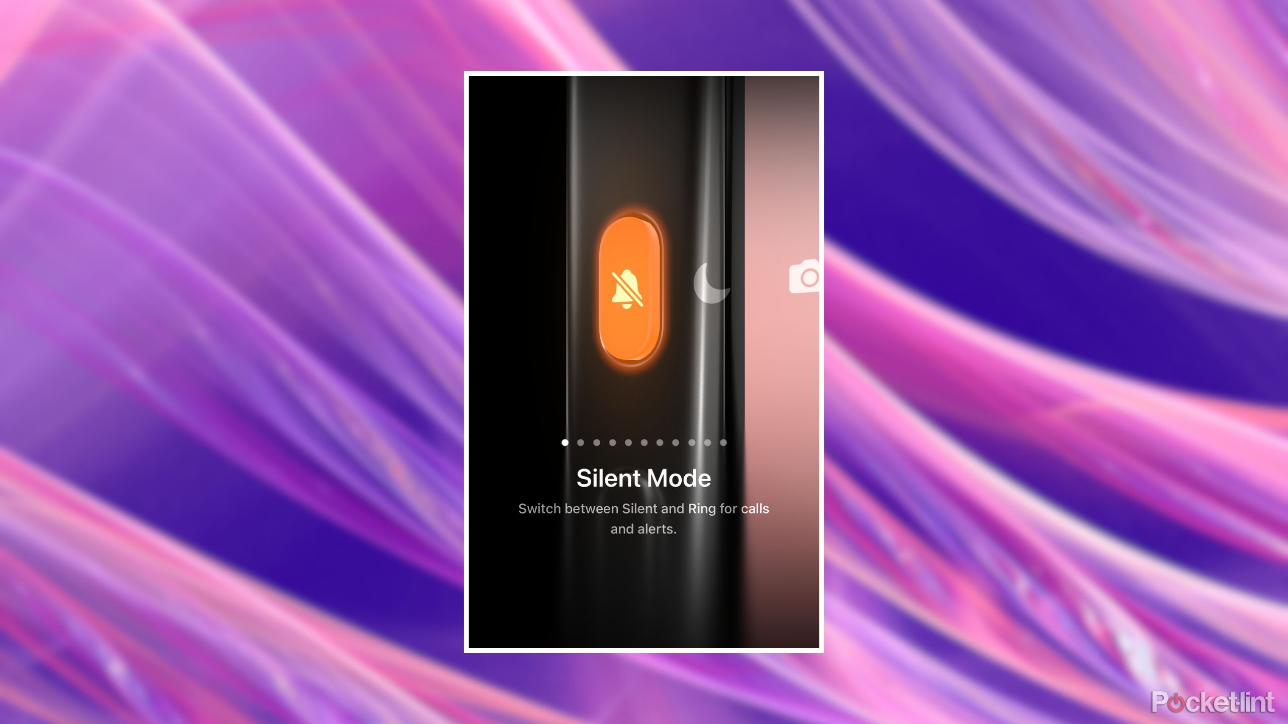 A screenshot of silent mode option for action button. 