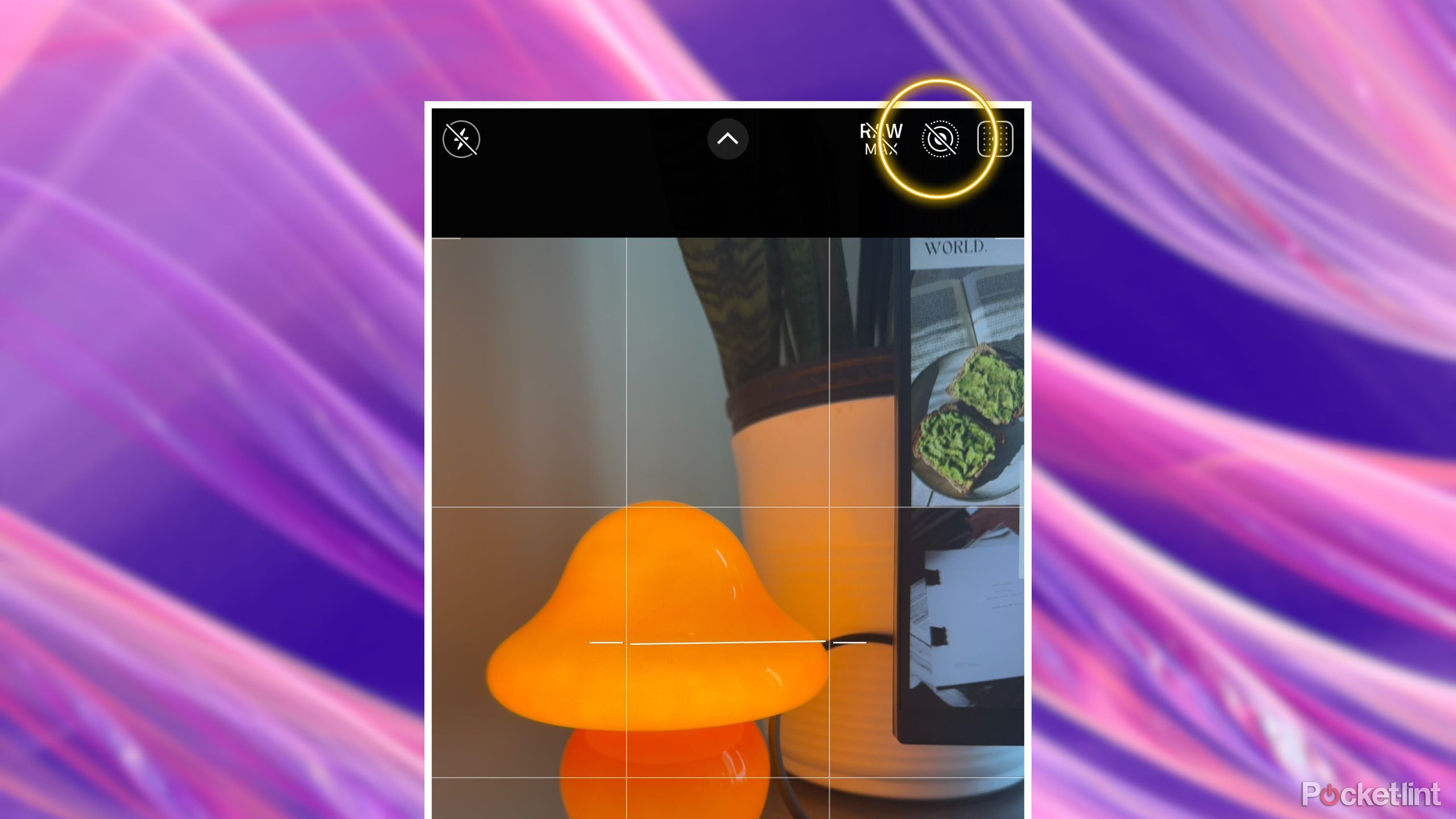 Live photo settings on the camera app.