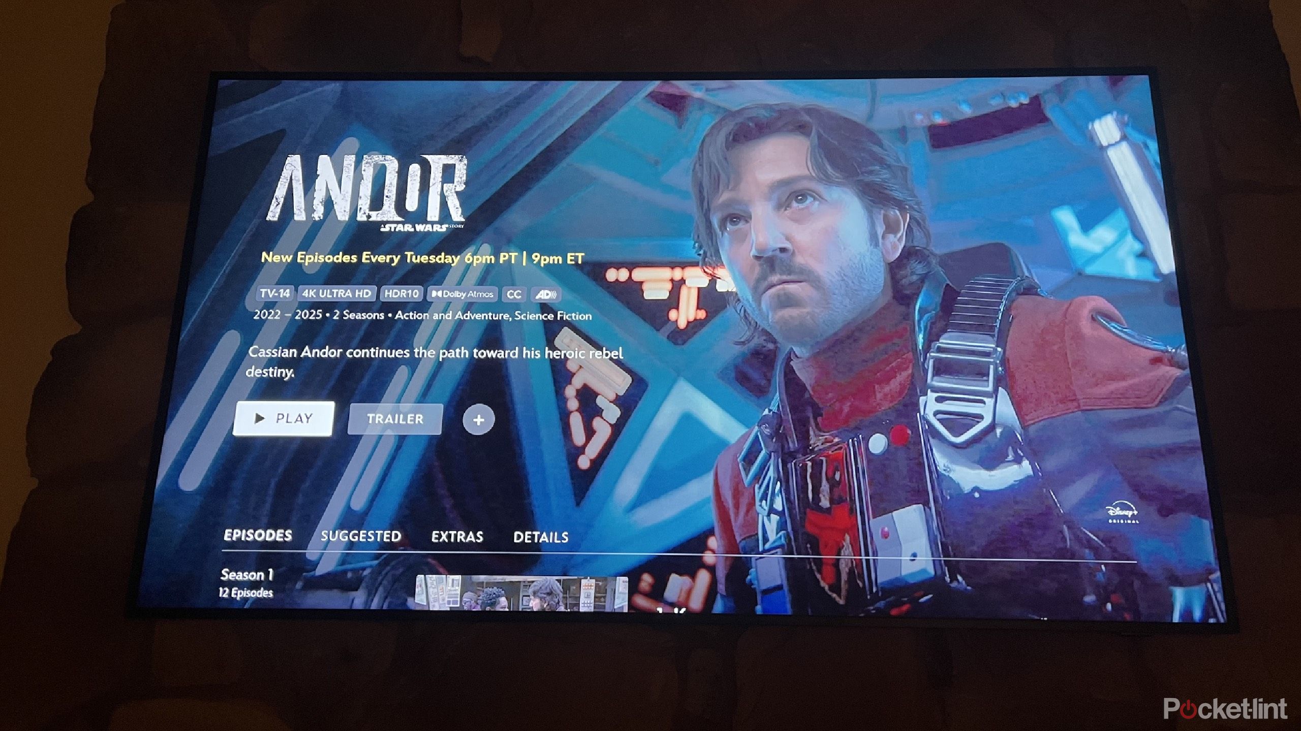 The Andor page on Disney+
