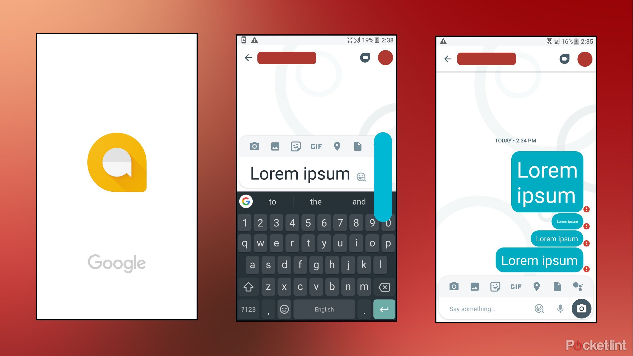 Google Allo 속삭임 Shout Screenshots