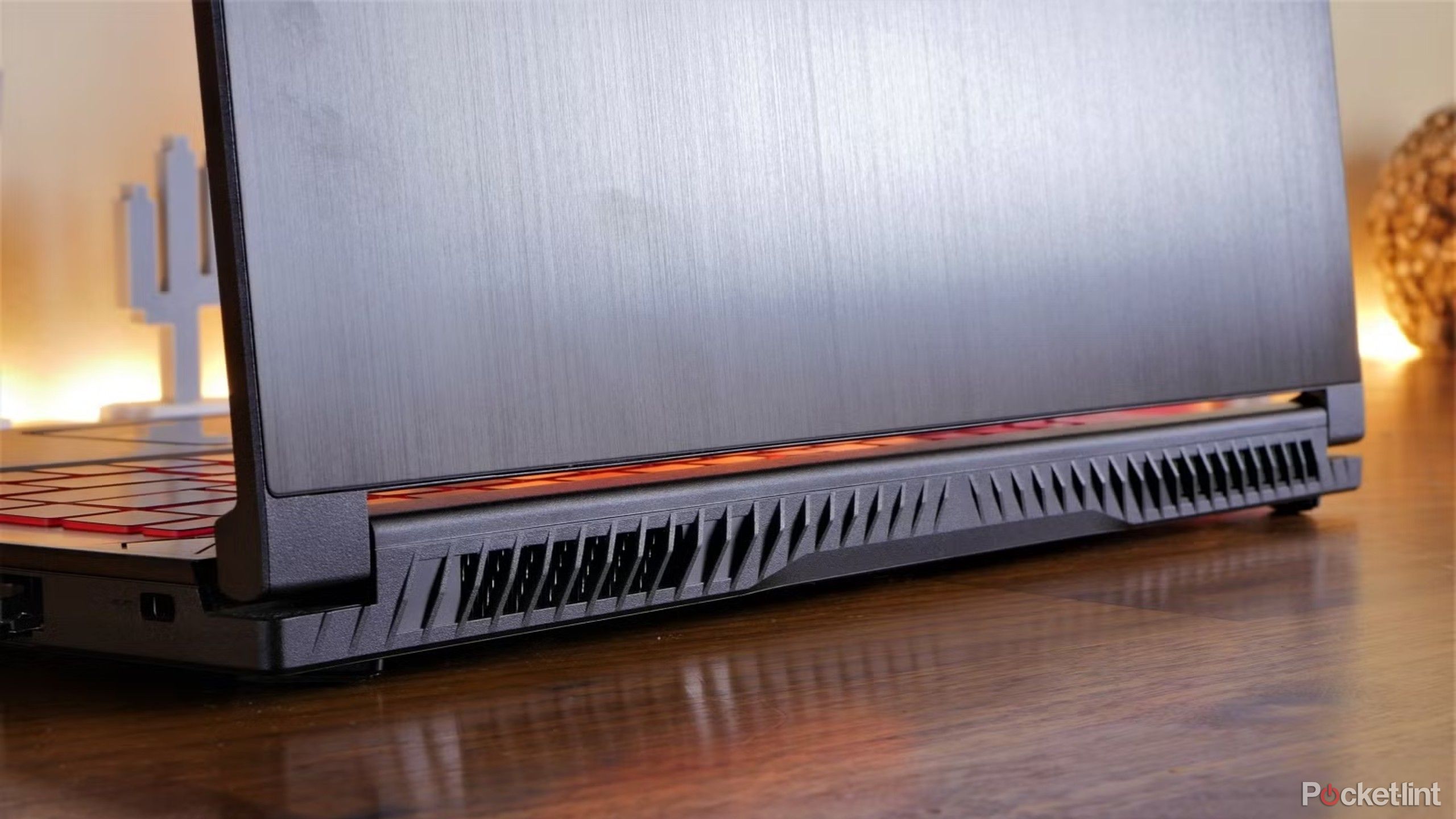 An MSI laptop back. 