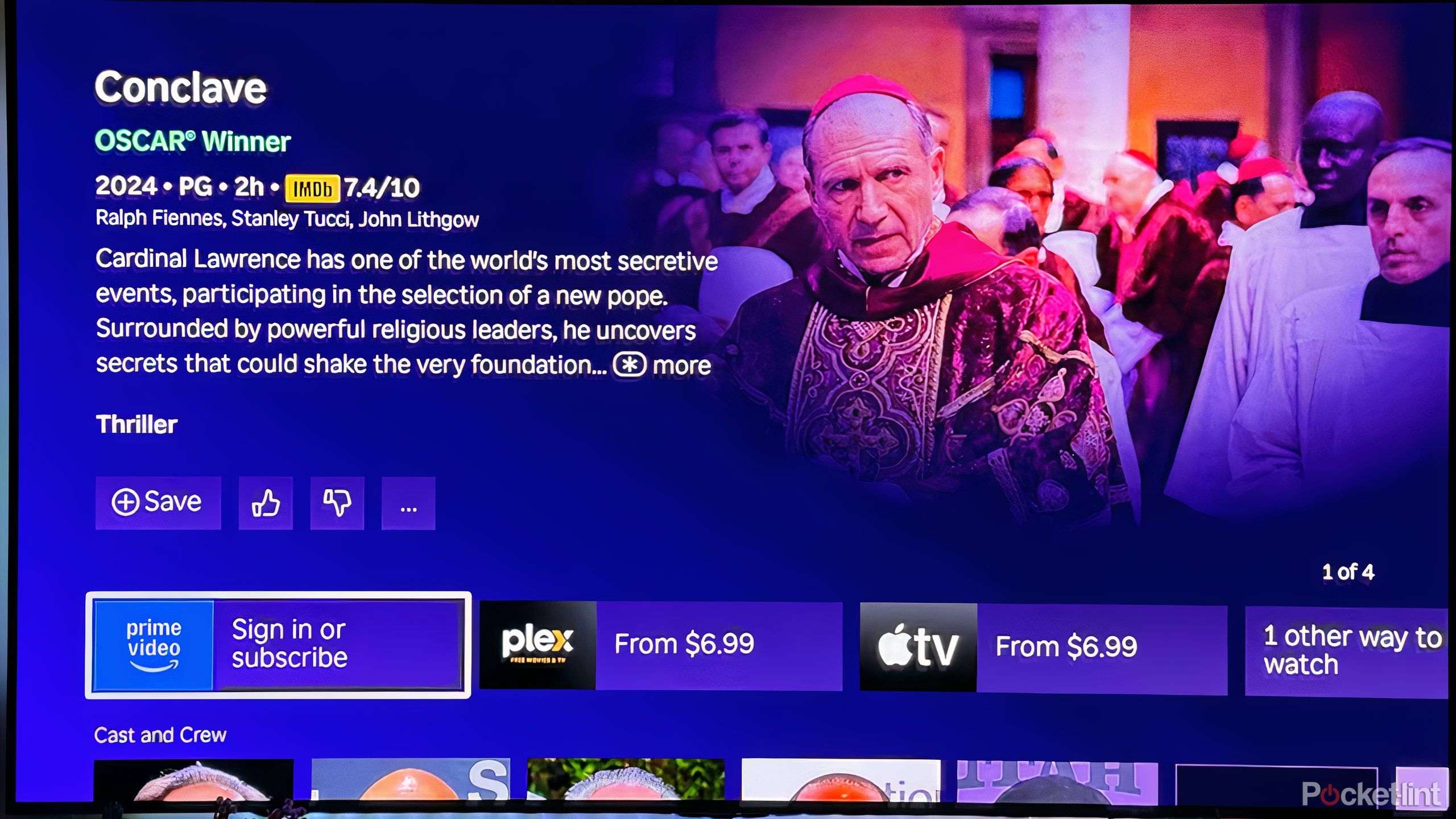 Information for Roku Title Card and Conclave