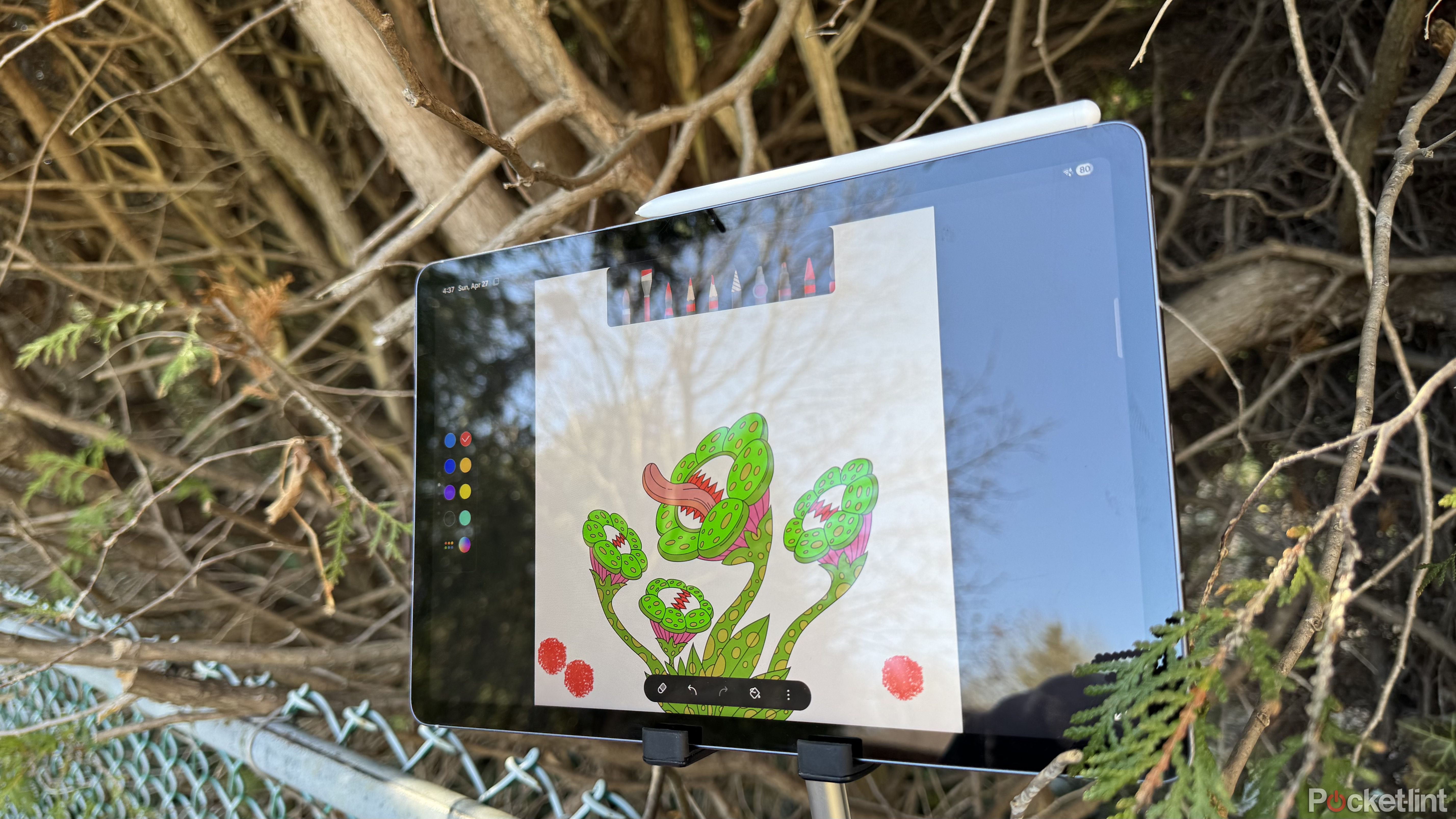 An image highlighting the front on the Samsung Galaxy Tab S10 FE with its S Pen.