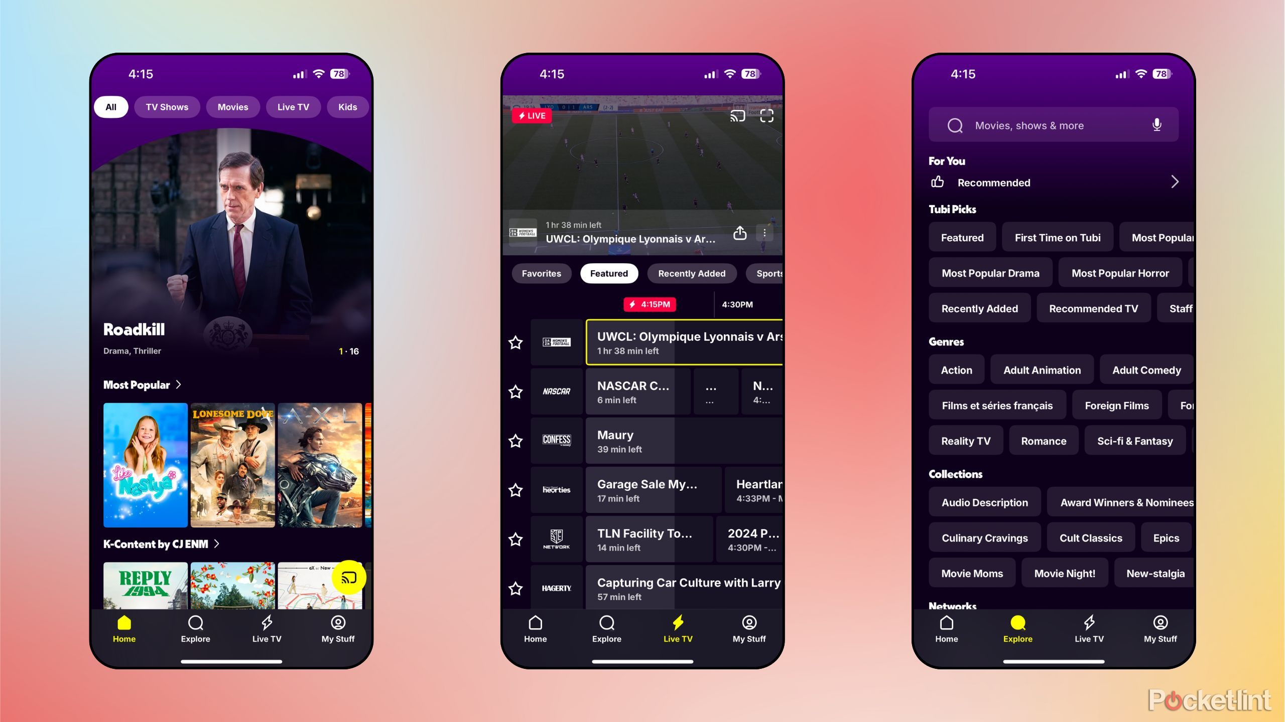 Tubi screenshots