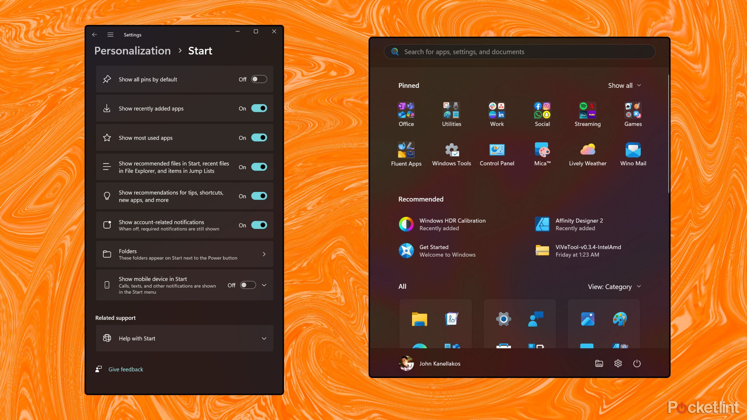 Windows 11 new Start Menu