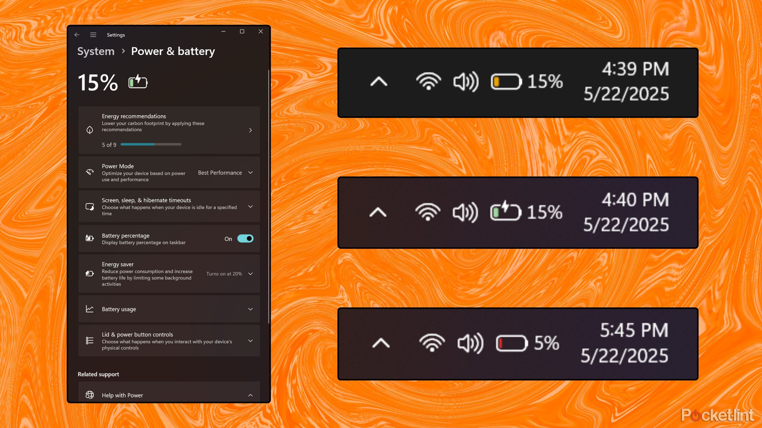 Windows 11 power & battery