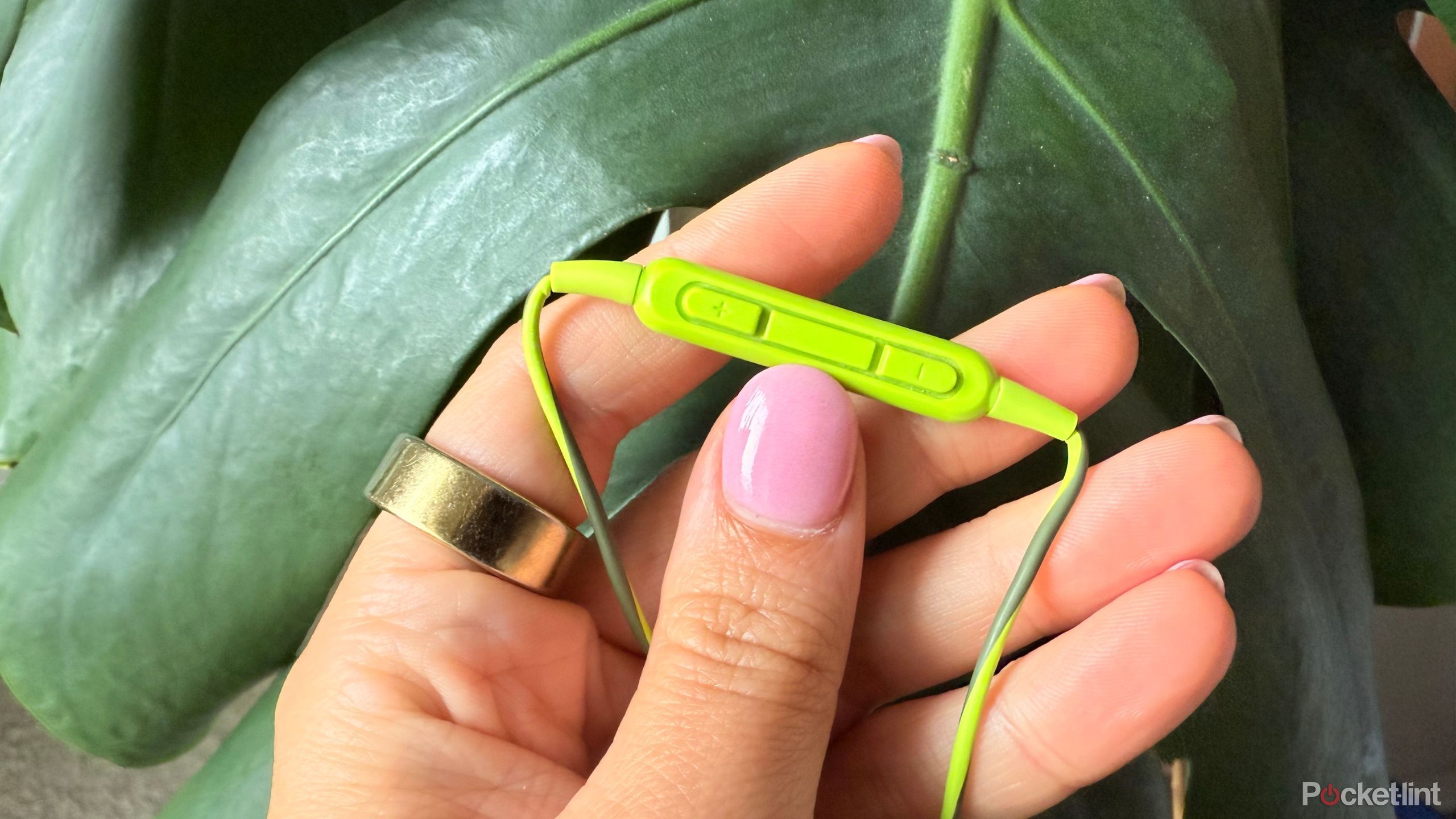 Volume Control on a pair of Bose wired earbuds. 