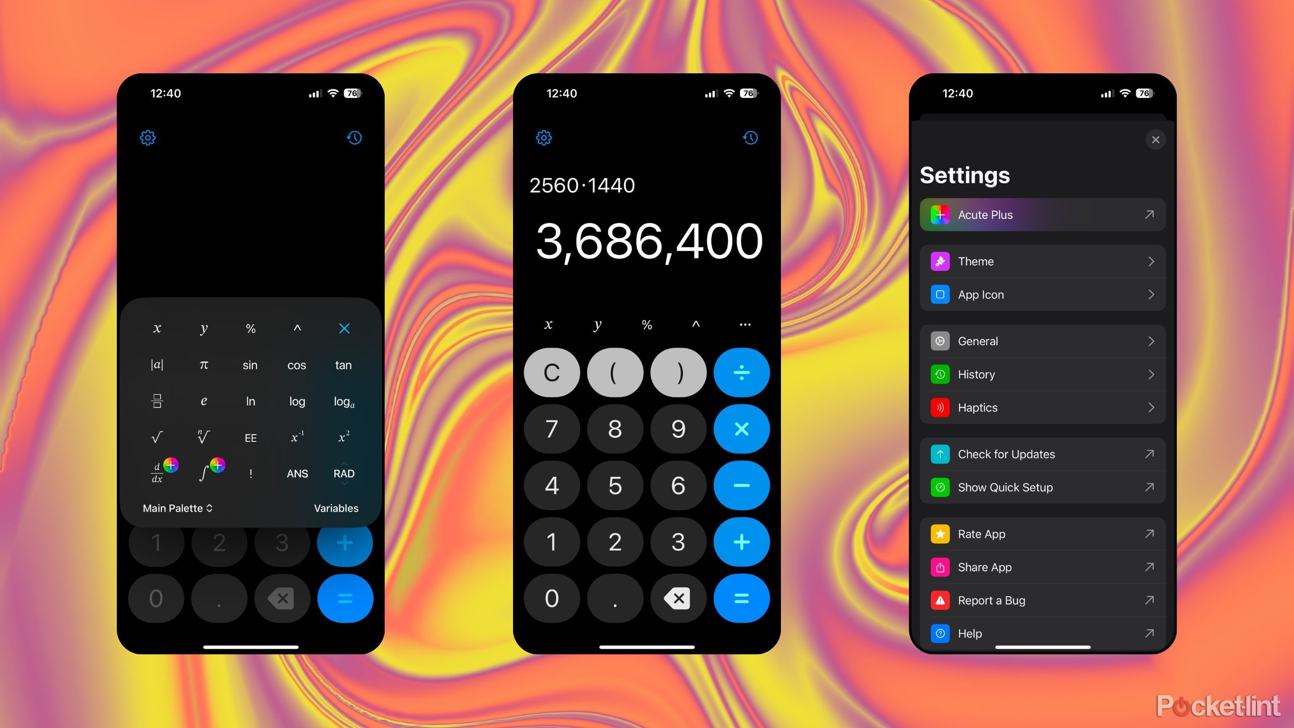 Acute Calculator screenshots