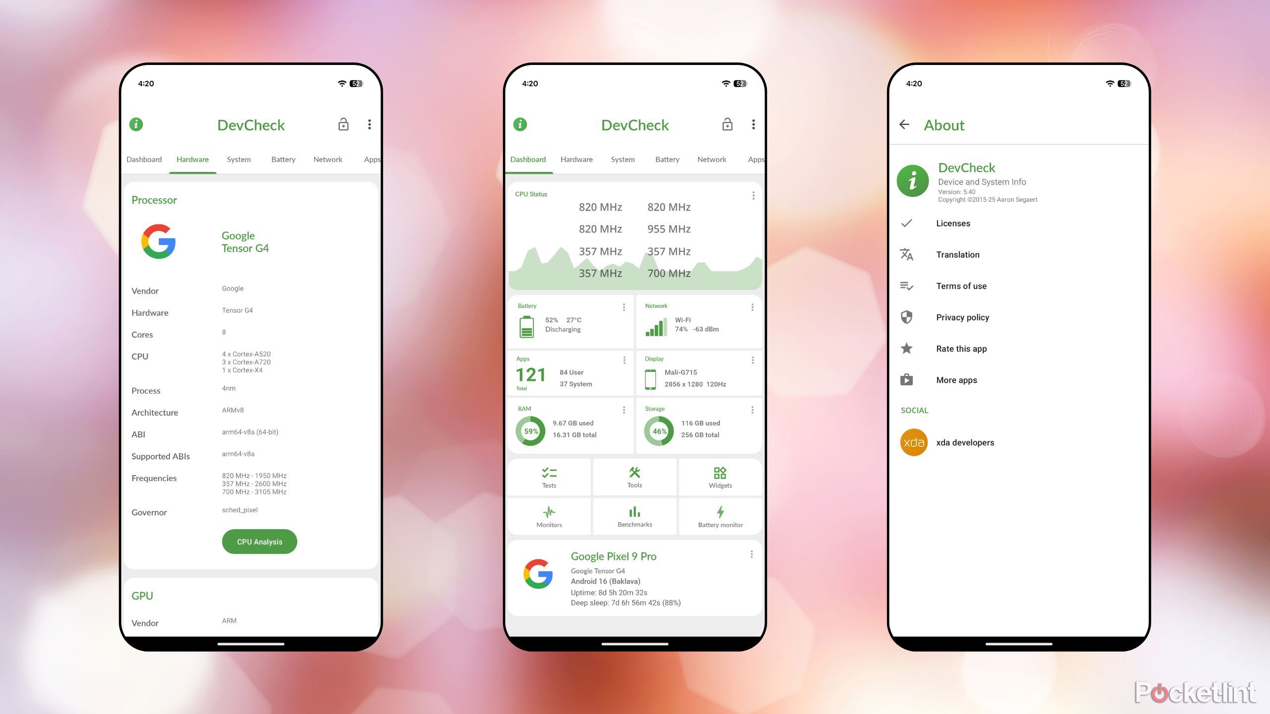 DevCheck screenshots