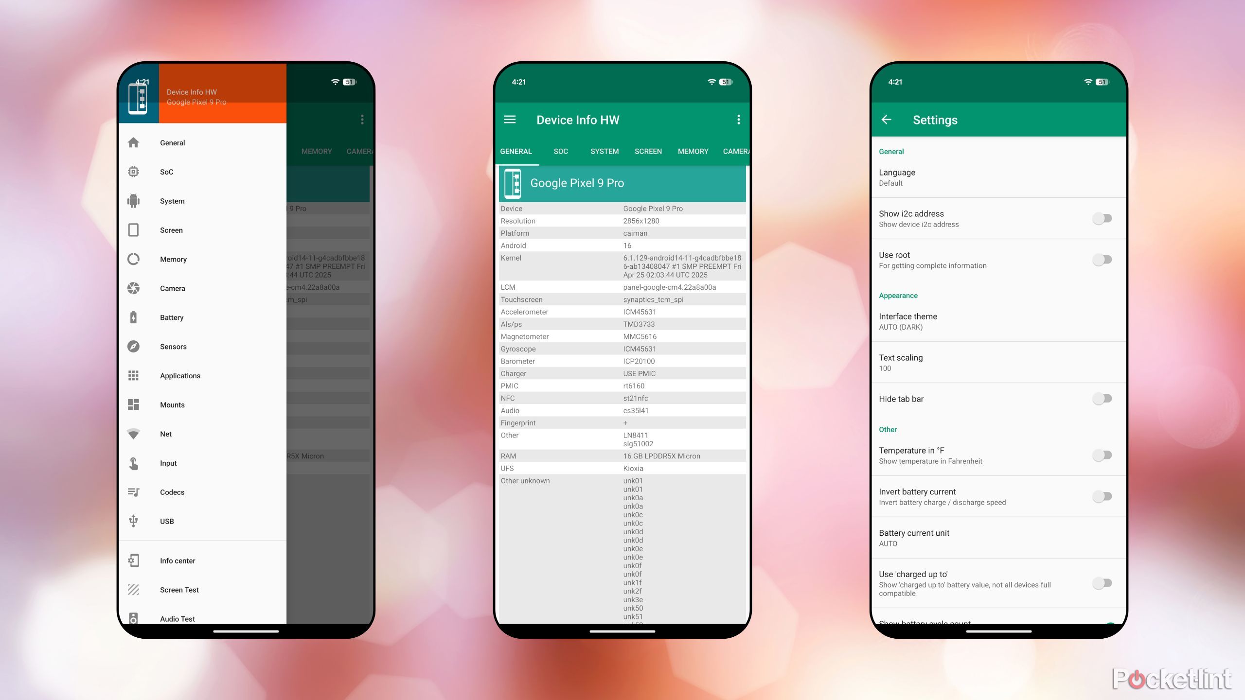 Device Info HW screenshots