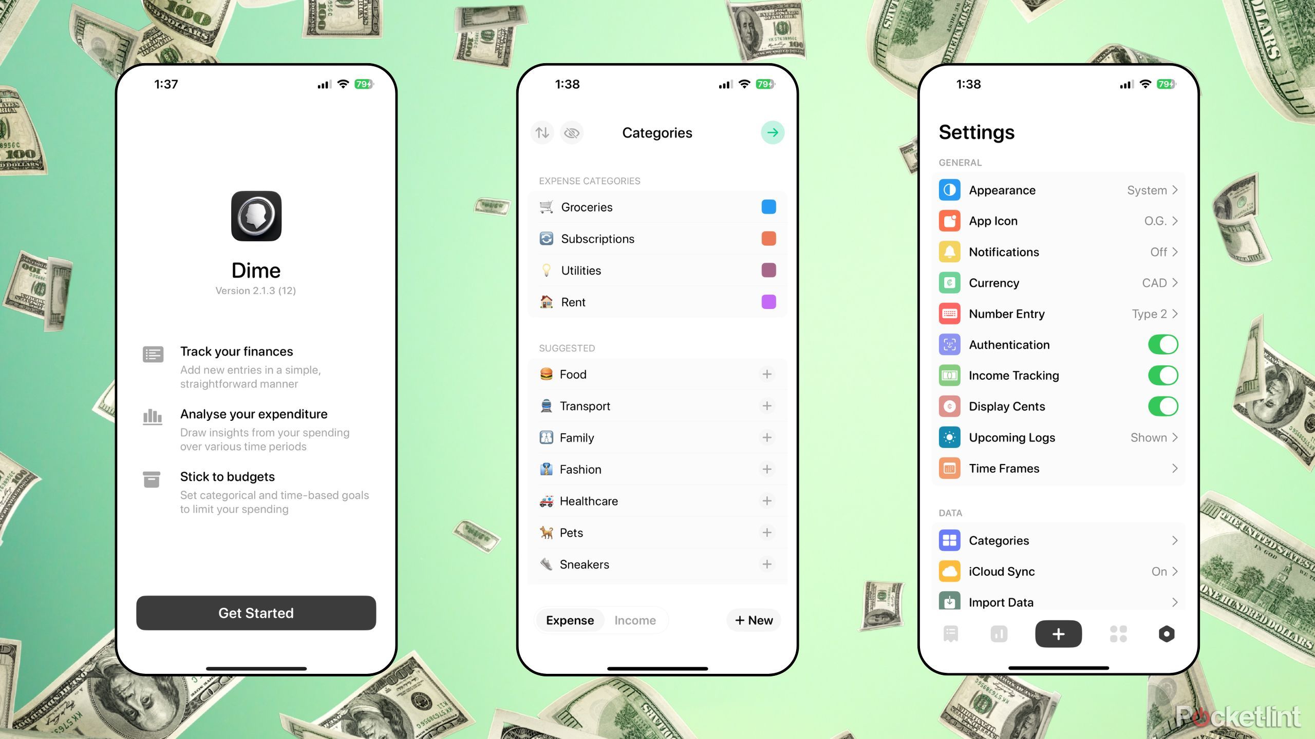 Dime screenshots