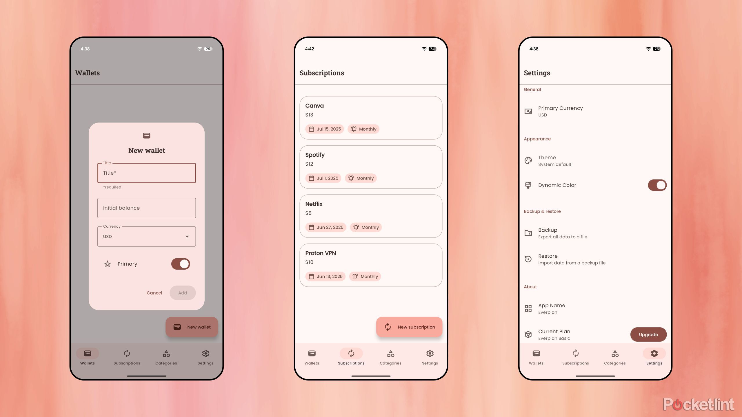 Everplan screenshots