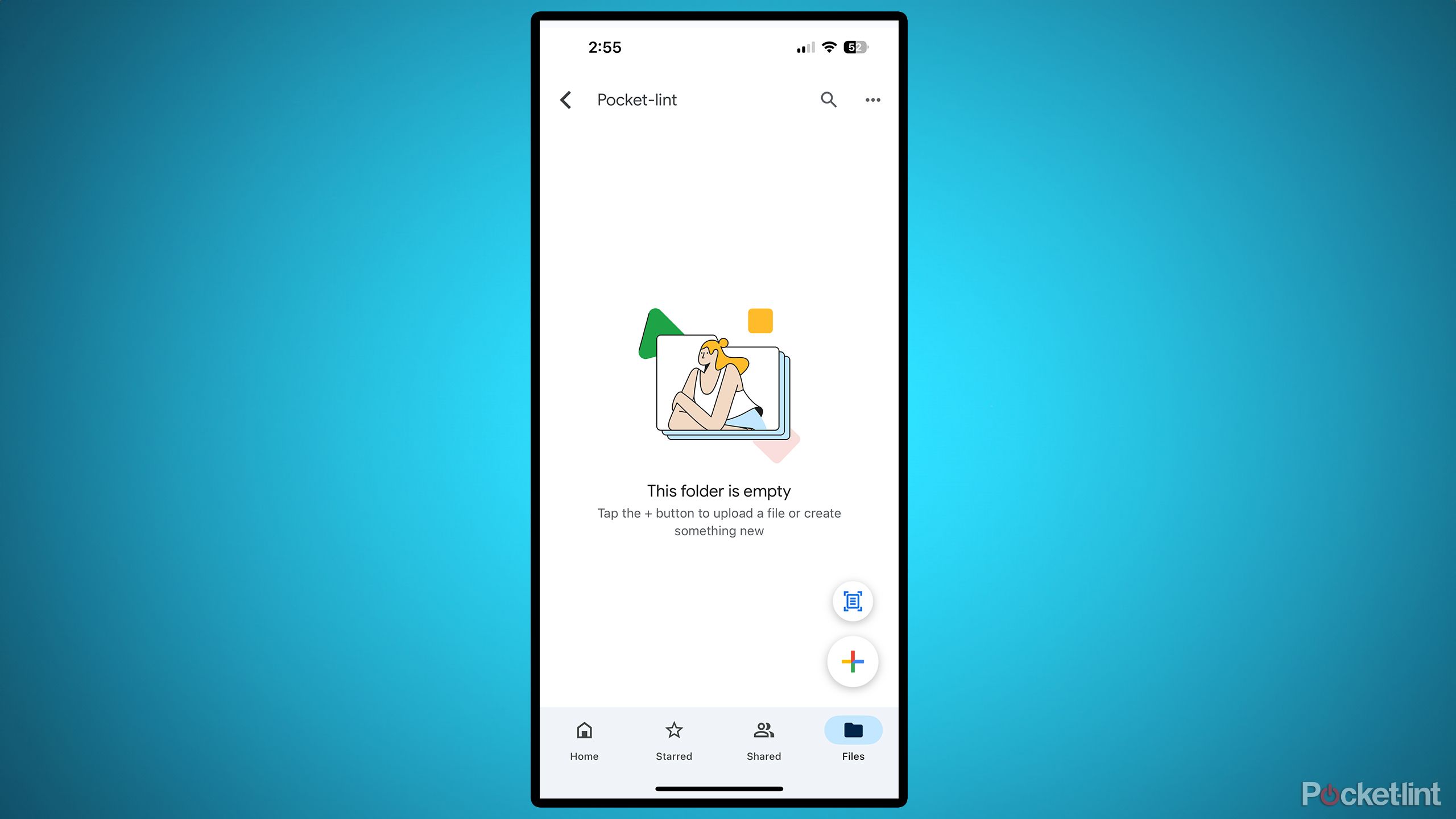 Google Drive app on iOS.