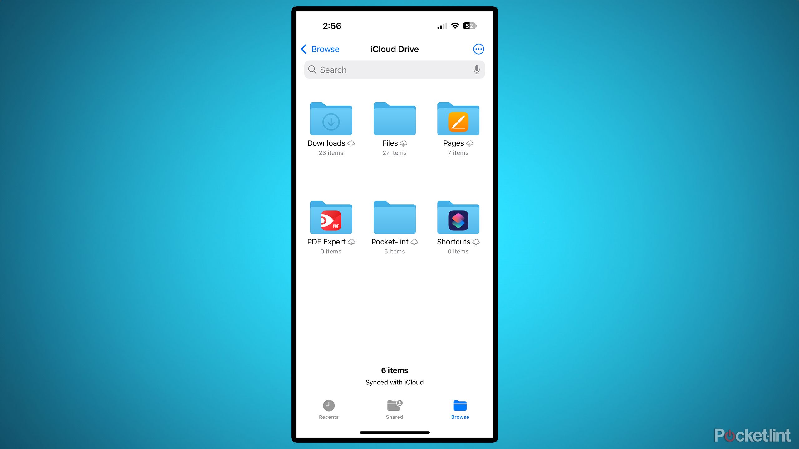 Files app on iOS.